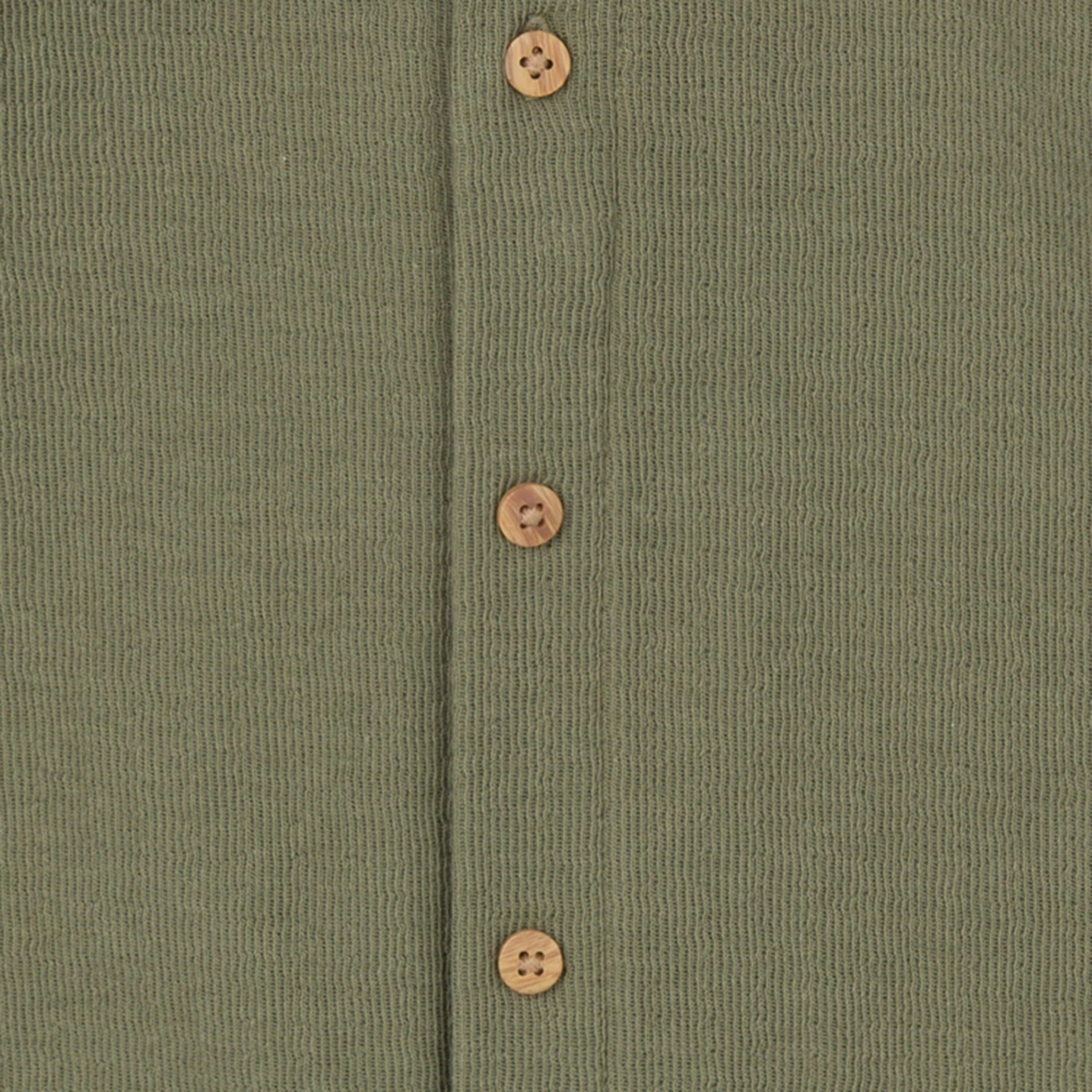 Baby Boys Olive Hooded Romper - Image 3