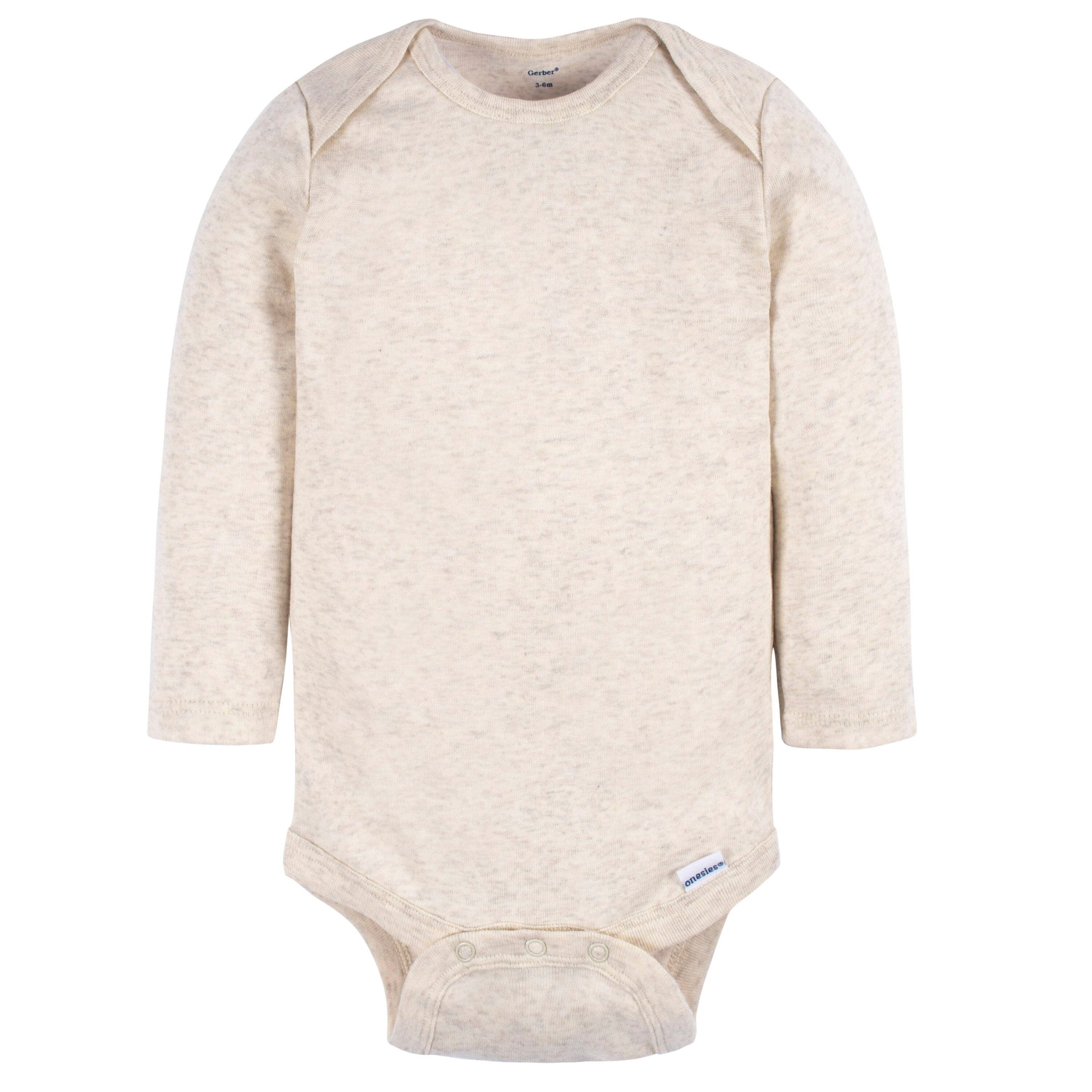4-Pack Baby Neutral Blue/ Pink Long Sleeve Onesies® Bodysuits - Image 4