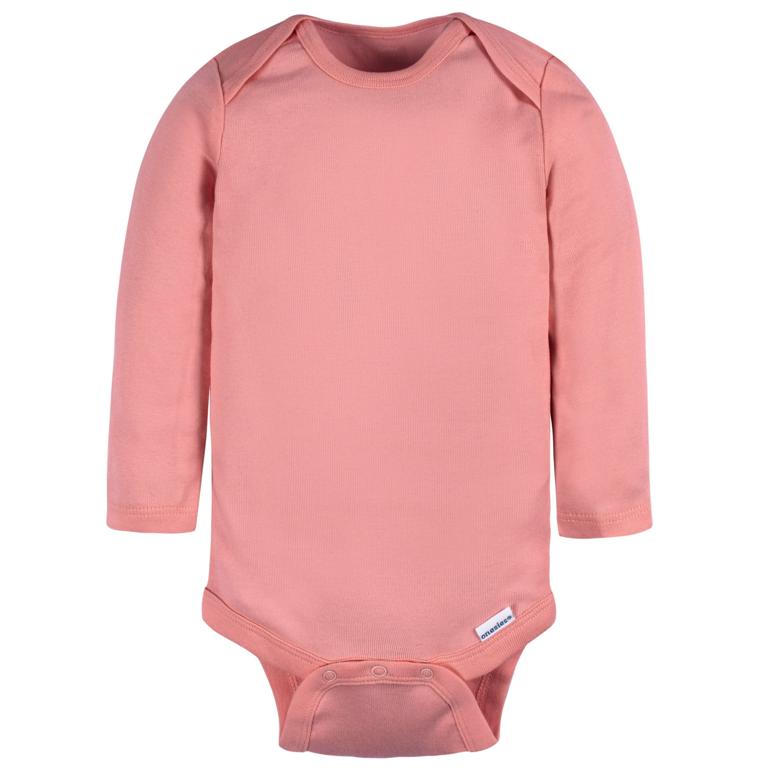 4-Pack Baby Neutral Blue/ Pink Long Sleeve Onesies® Bodysuits - Image 7