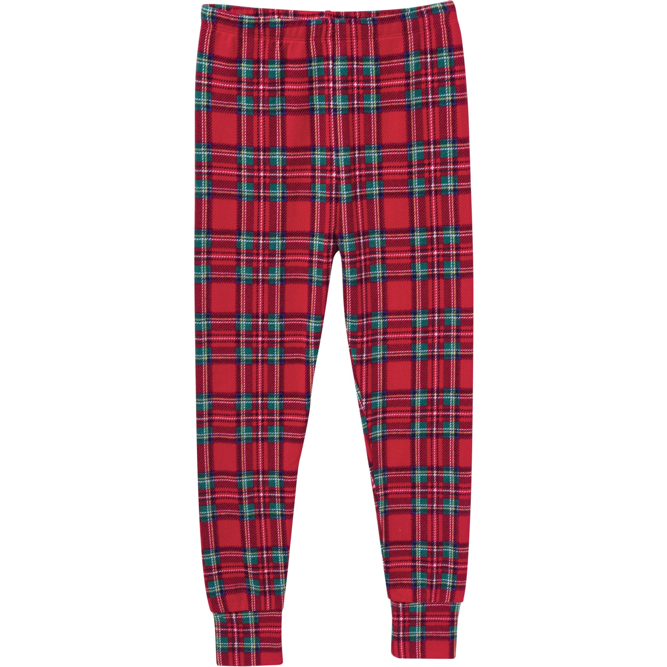 2-Piece Big Kids Neutral Stewart Plaid Hacci Snug Fit Pajama Set - Image 4
