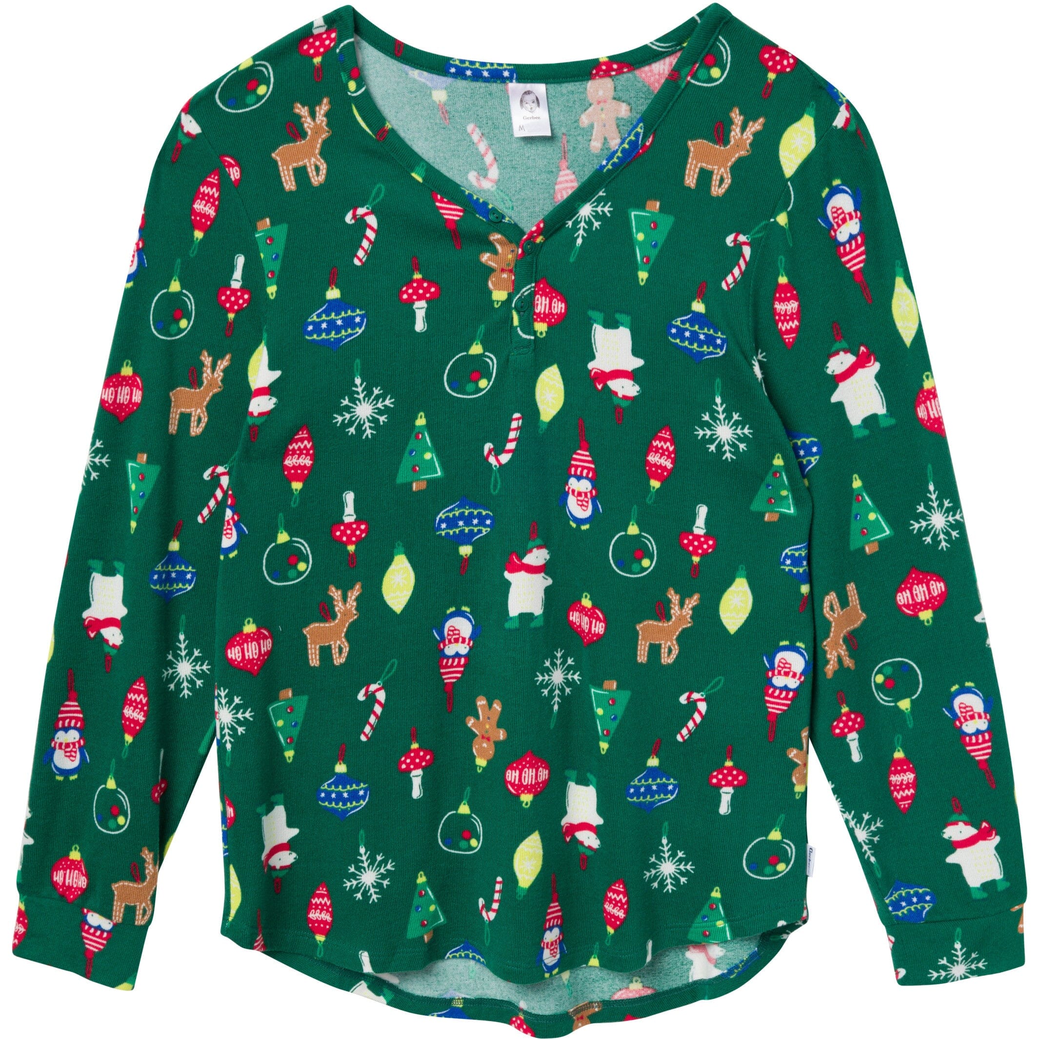 2-Piece Women's Ornaments Hacci Pajama Set - Image 3
