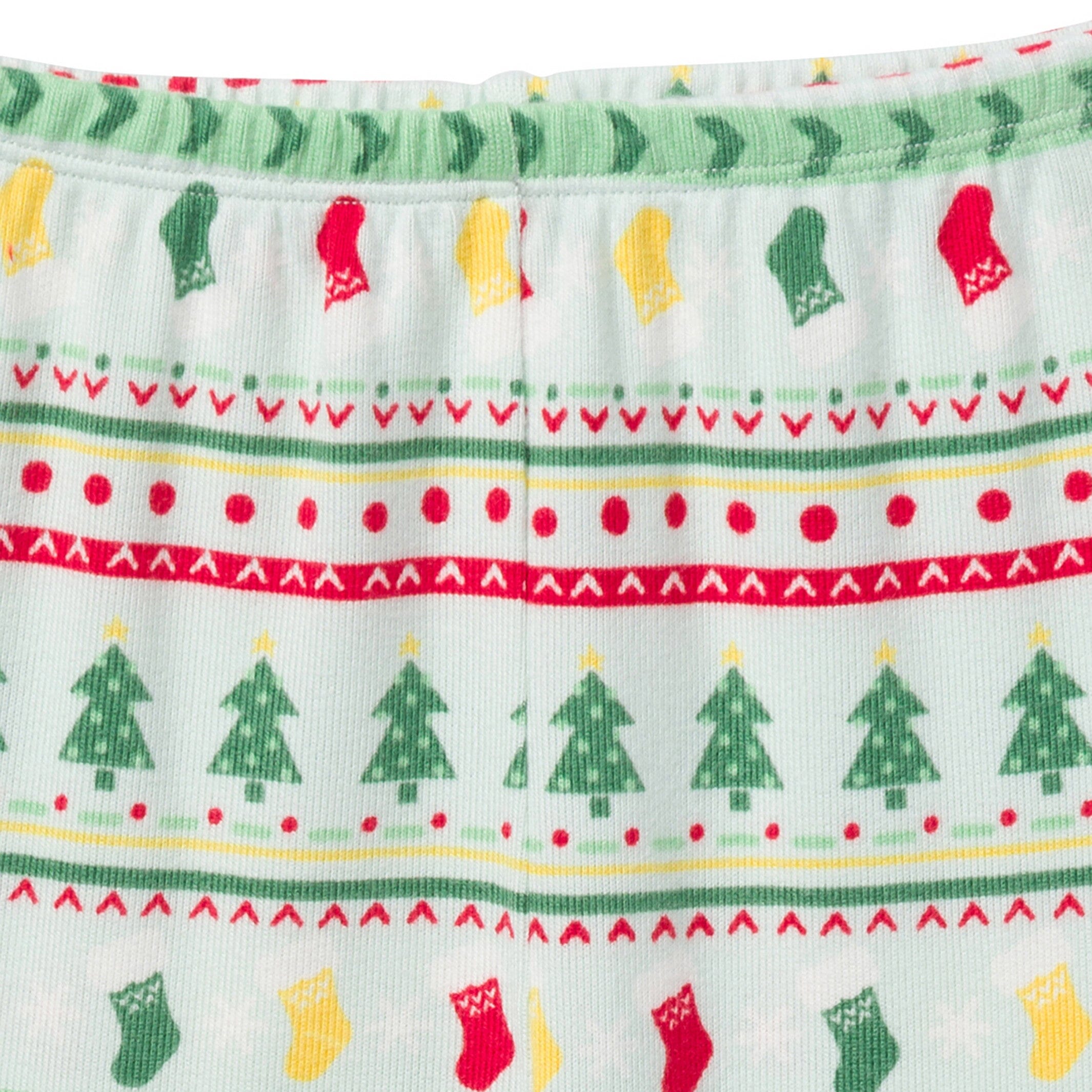 2-Piece Infant & Toddler Neutral Oh What Fun Fair Isle Hacci Snug Fit Pajama Set - Image 8
