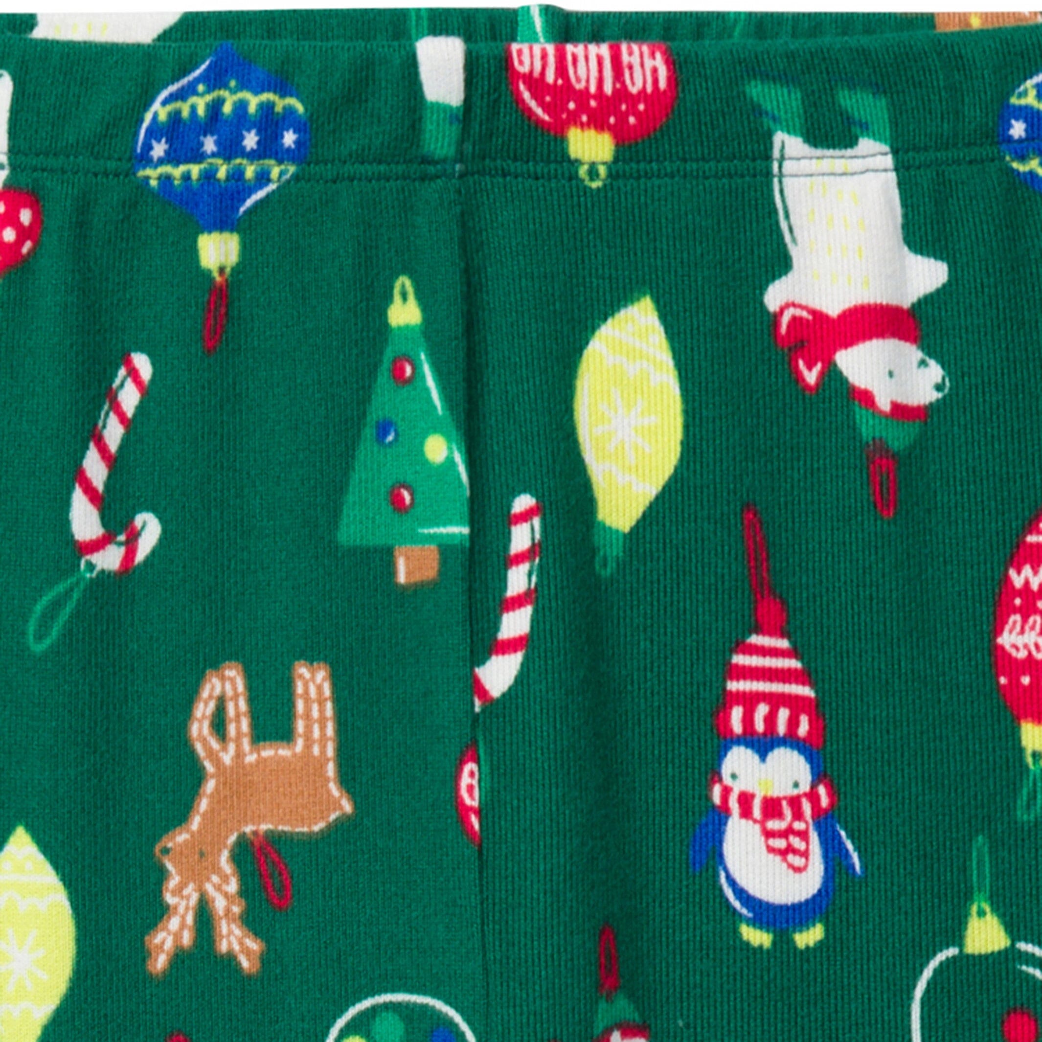 2-Piece Big Kids Neutral Ornaments Hacci Snug Fit Pajama Set - Image 7