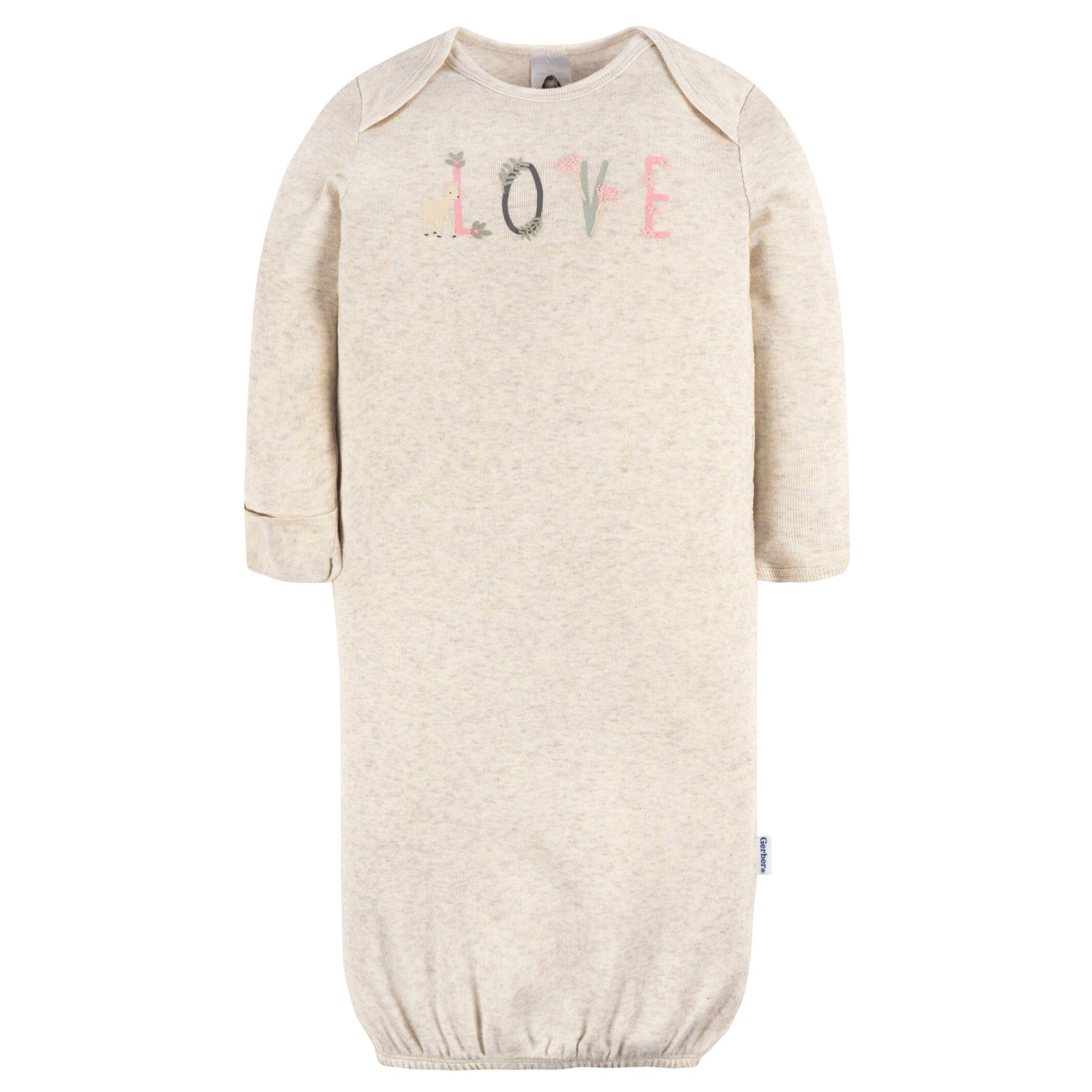 4-Pack Baby Girls Woodland Love Gowns - Image 9