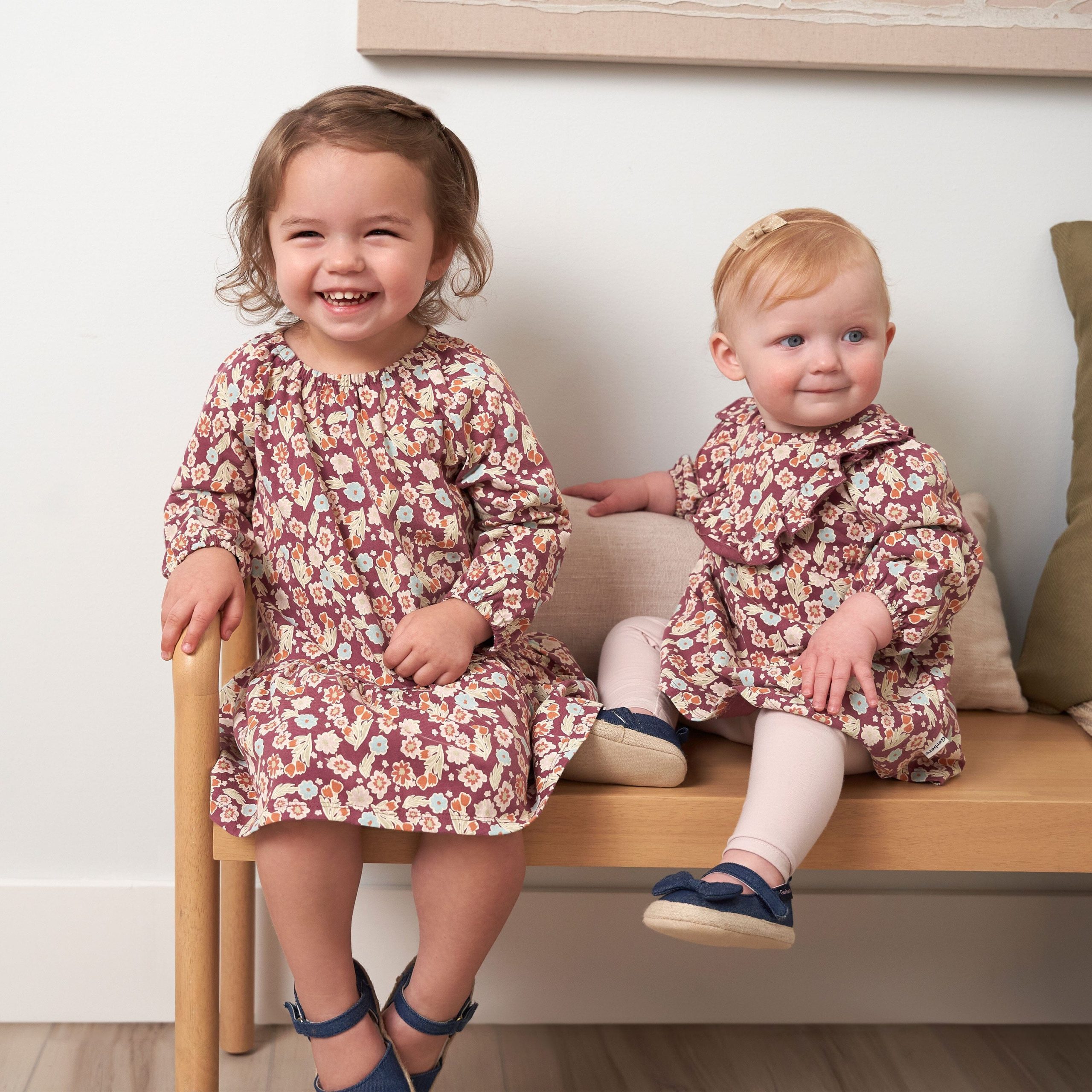 2-Piece Baby Girls Floral Dress & Legging Set - Image 3