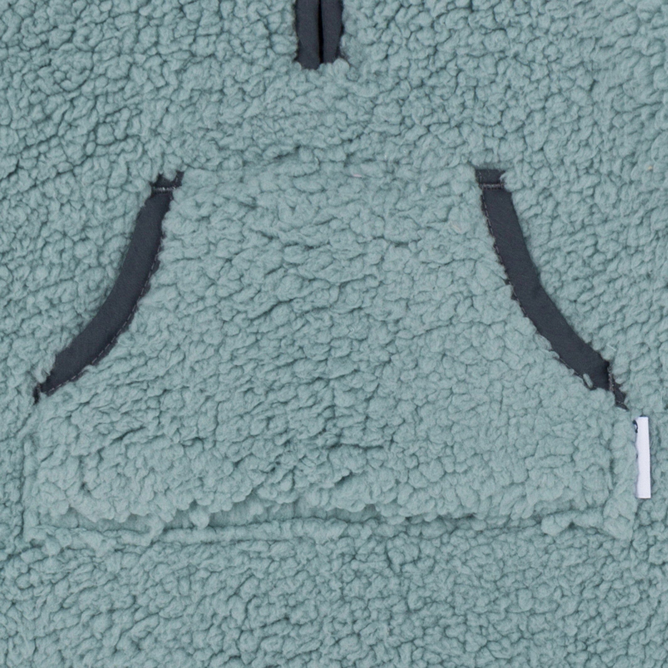 Baby Boys Blue Sherpa Romper - Image 3