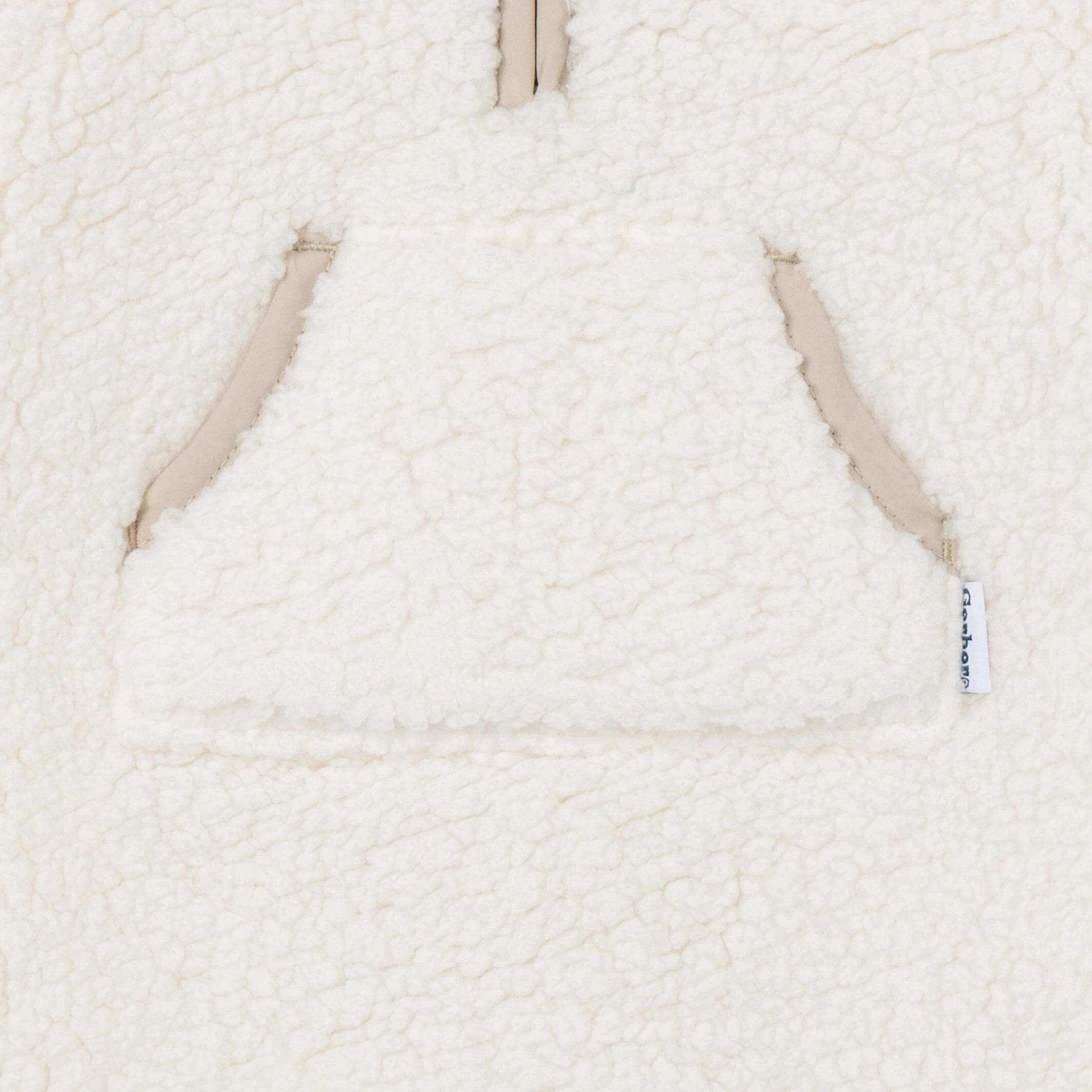 Baby Neutral Ivory Sherpa Romper - Image 4