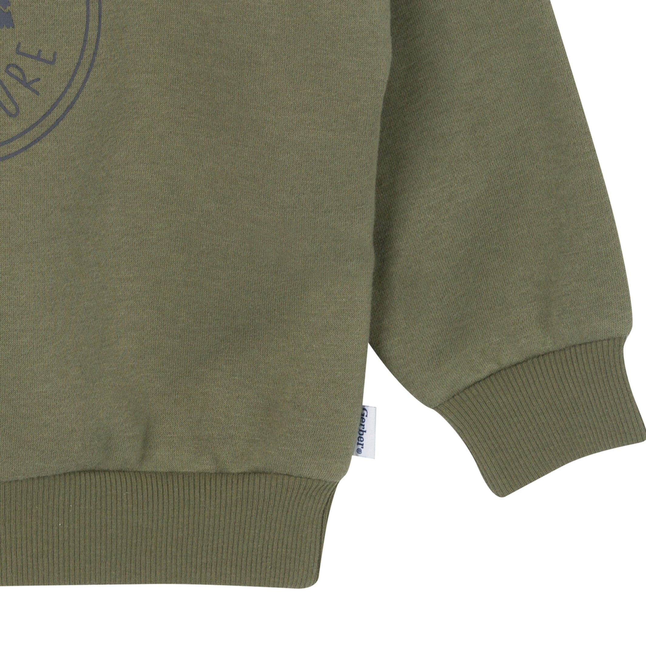 2-Piece Baby & Toddler Boys Olive Adventure Sweatshirt & Pant Set - Image 4