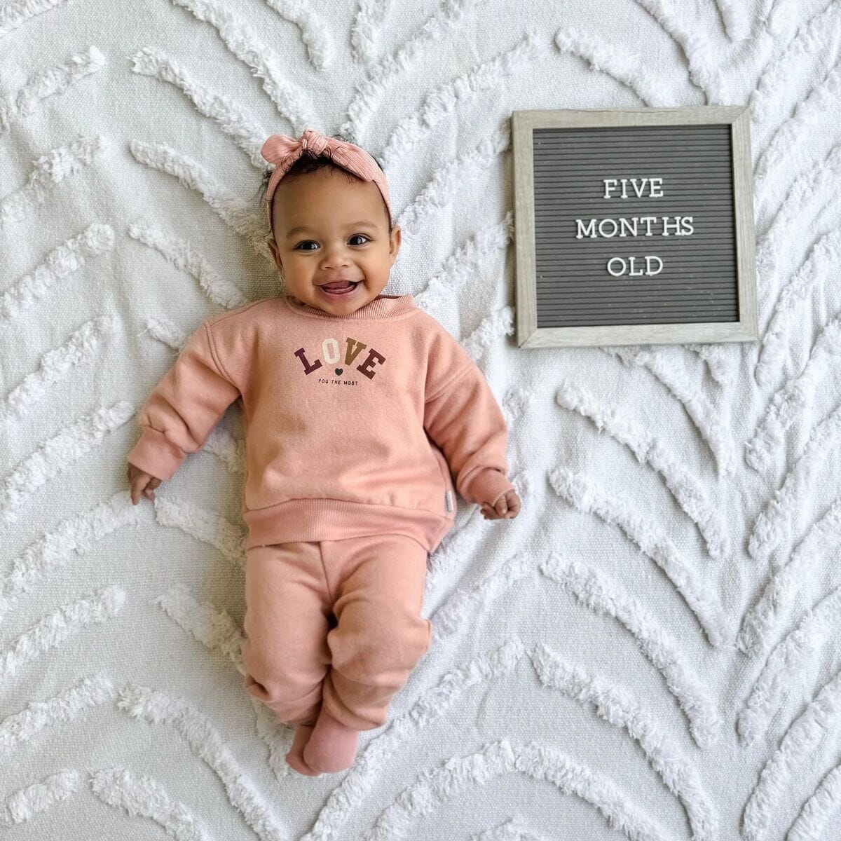 2-Piece Baby & Toddler Girls LOVE Sweatshirt & Pant Set - Image 2