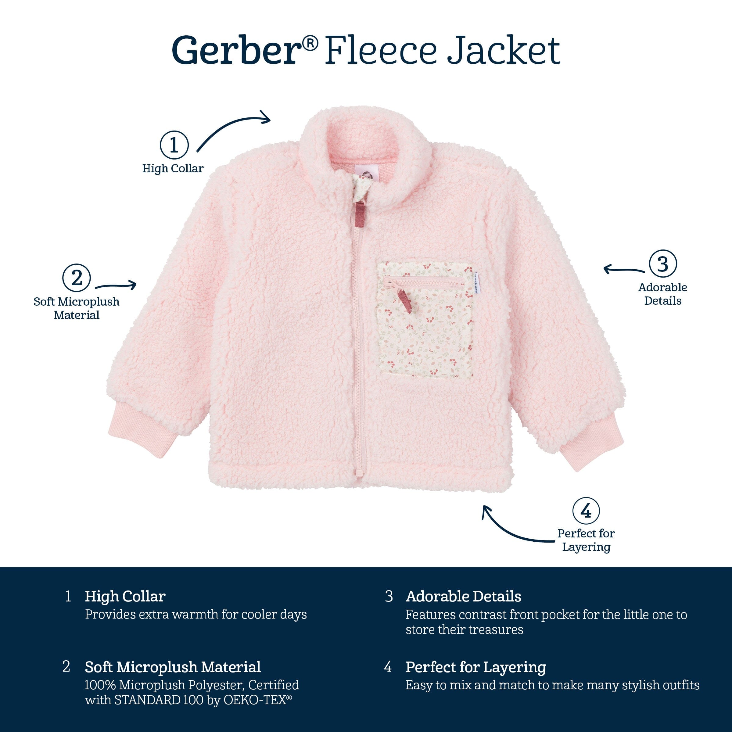Toddler Girls Pink Sherpa Jacket - Image 6