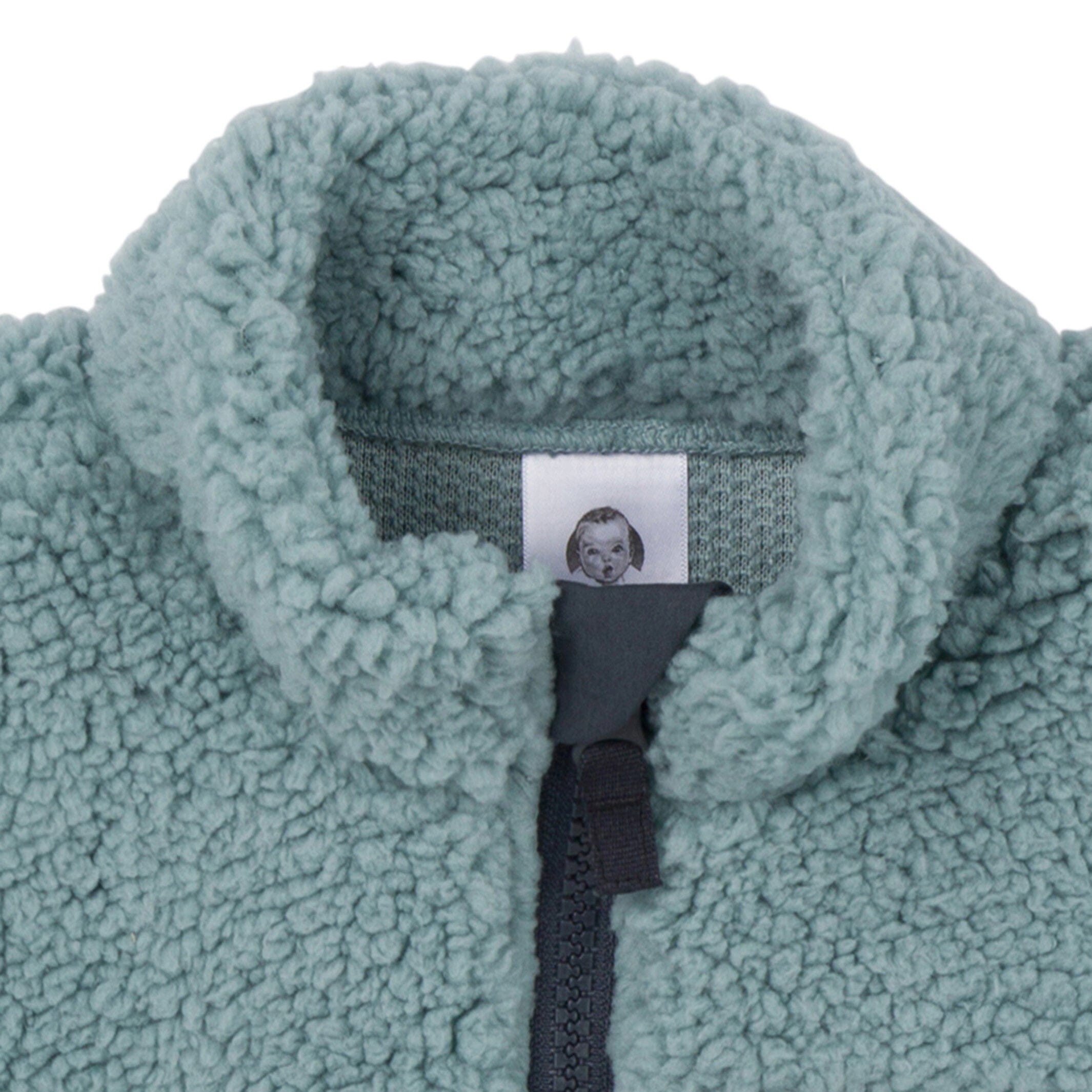 Toddler Boys Blue Sherpa Jacket - Image 3