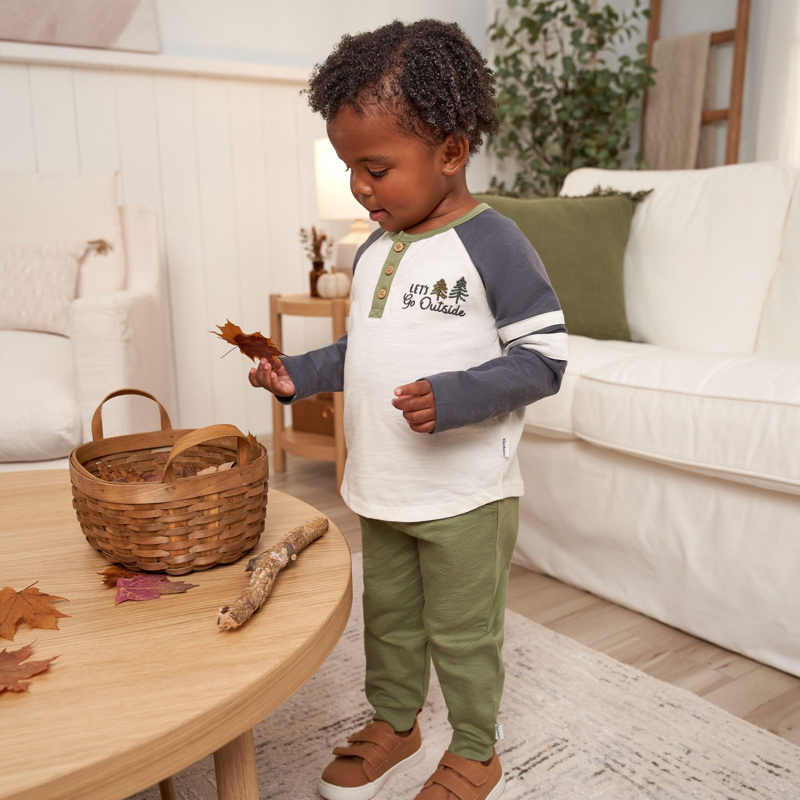 2-Piece Toddler Boys Let's Go Outside Top & Joggers Set - Image 2