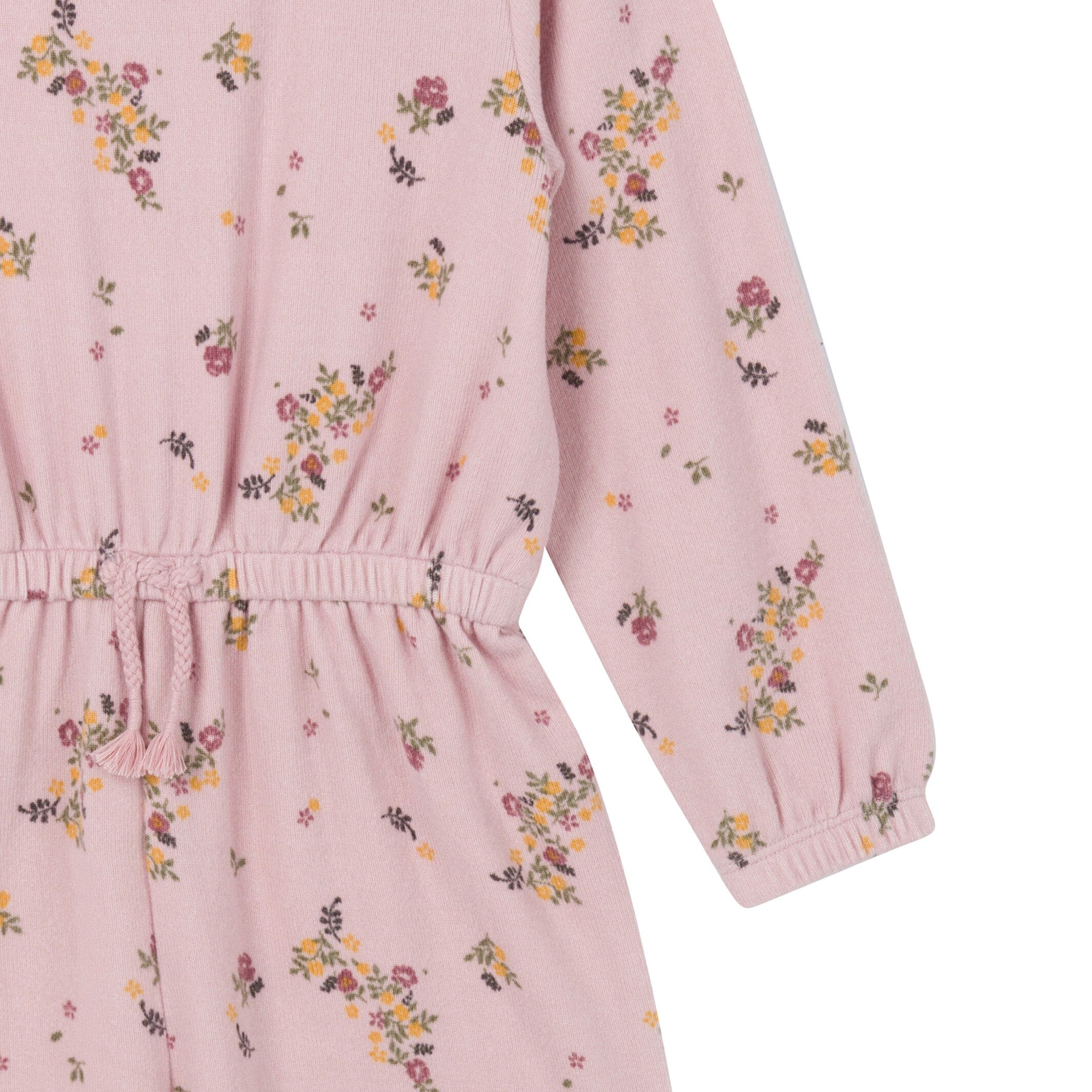 Toddler Girls Pink Floral Hacci Jumpsuit - Image 4