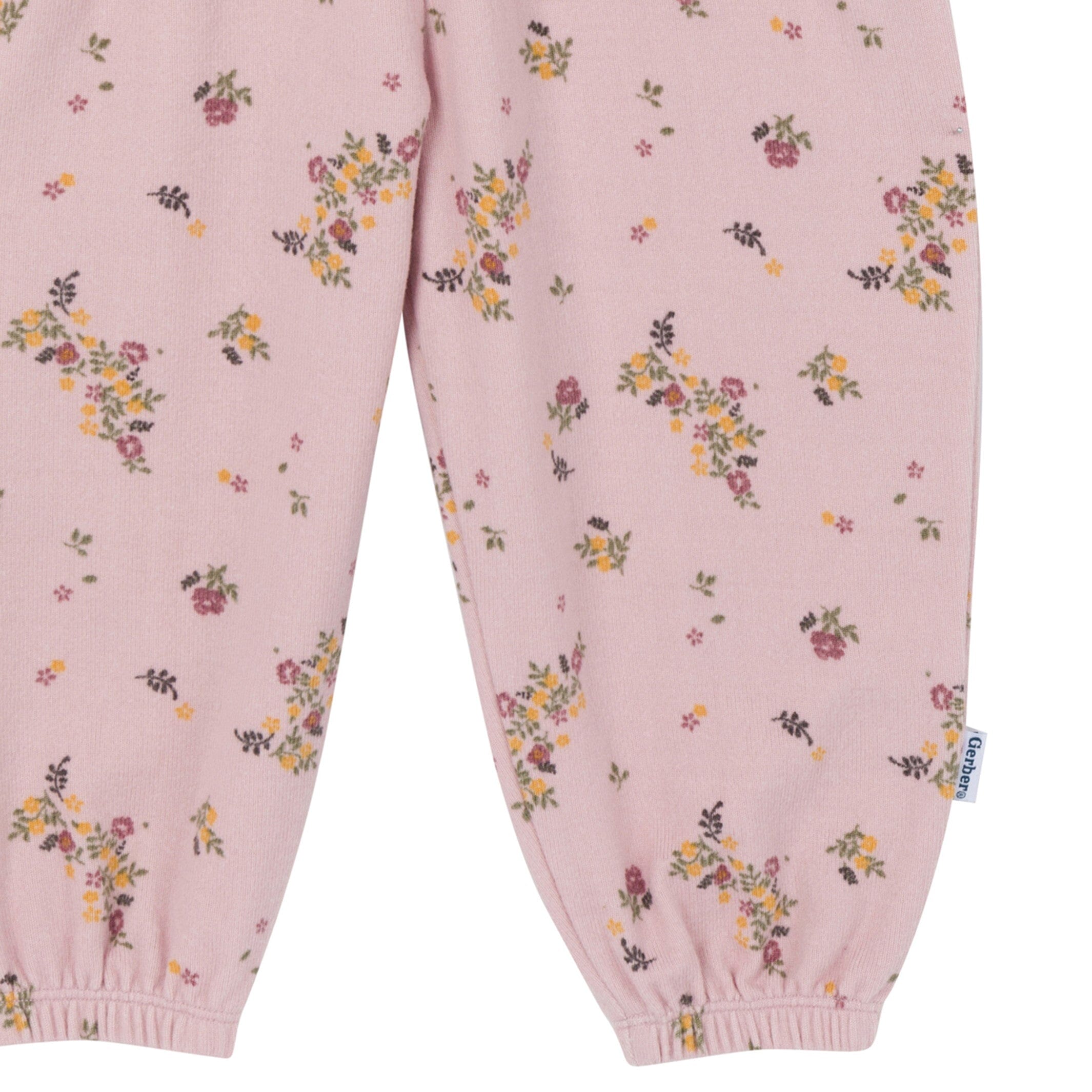 Toddler Girls Pink Floral Hacci Jumpsuit - Image 5
