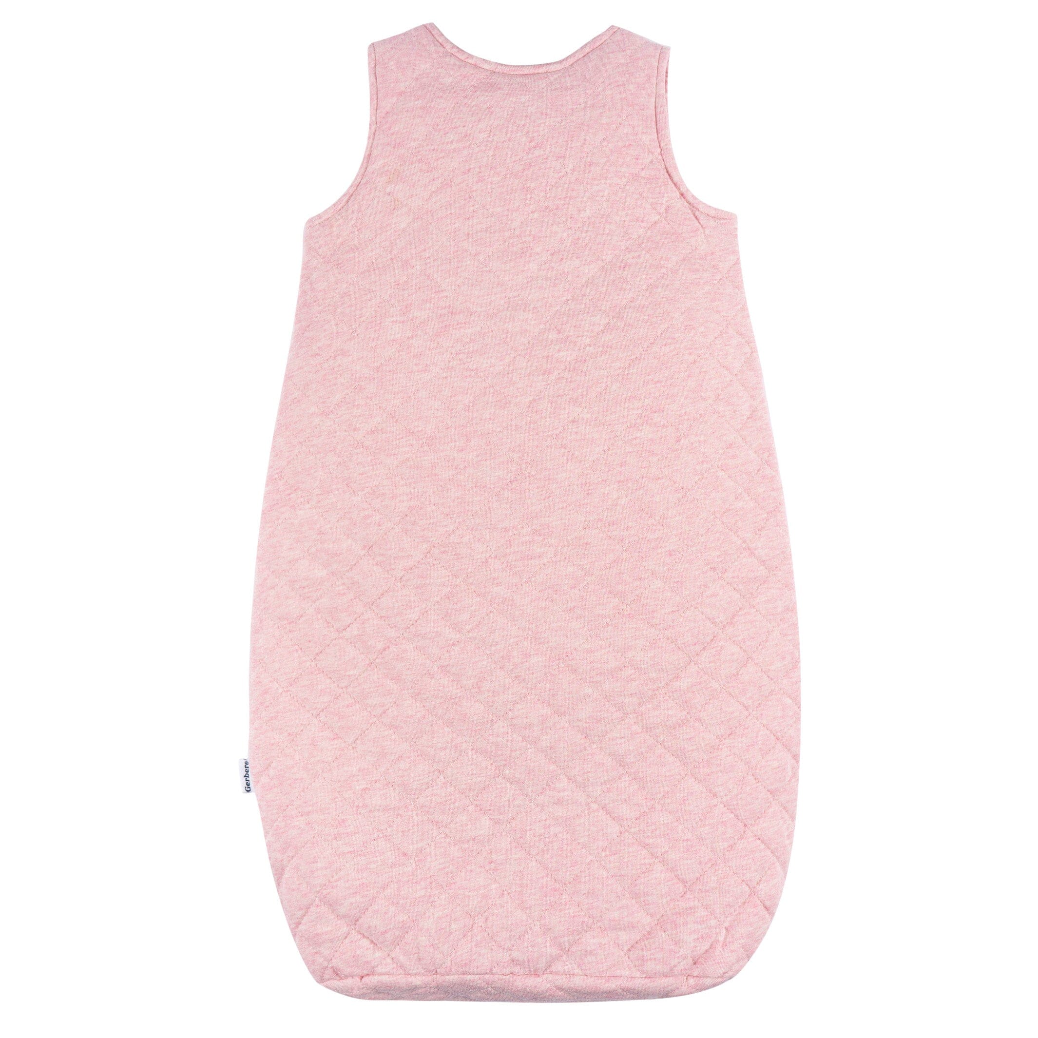 Embroidered Baby Girls Pink Heather Quilted Jersey Wearable Blanket - Image 6