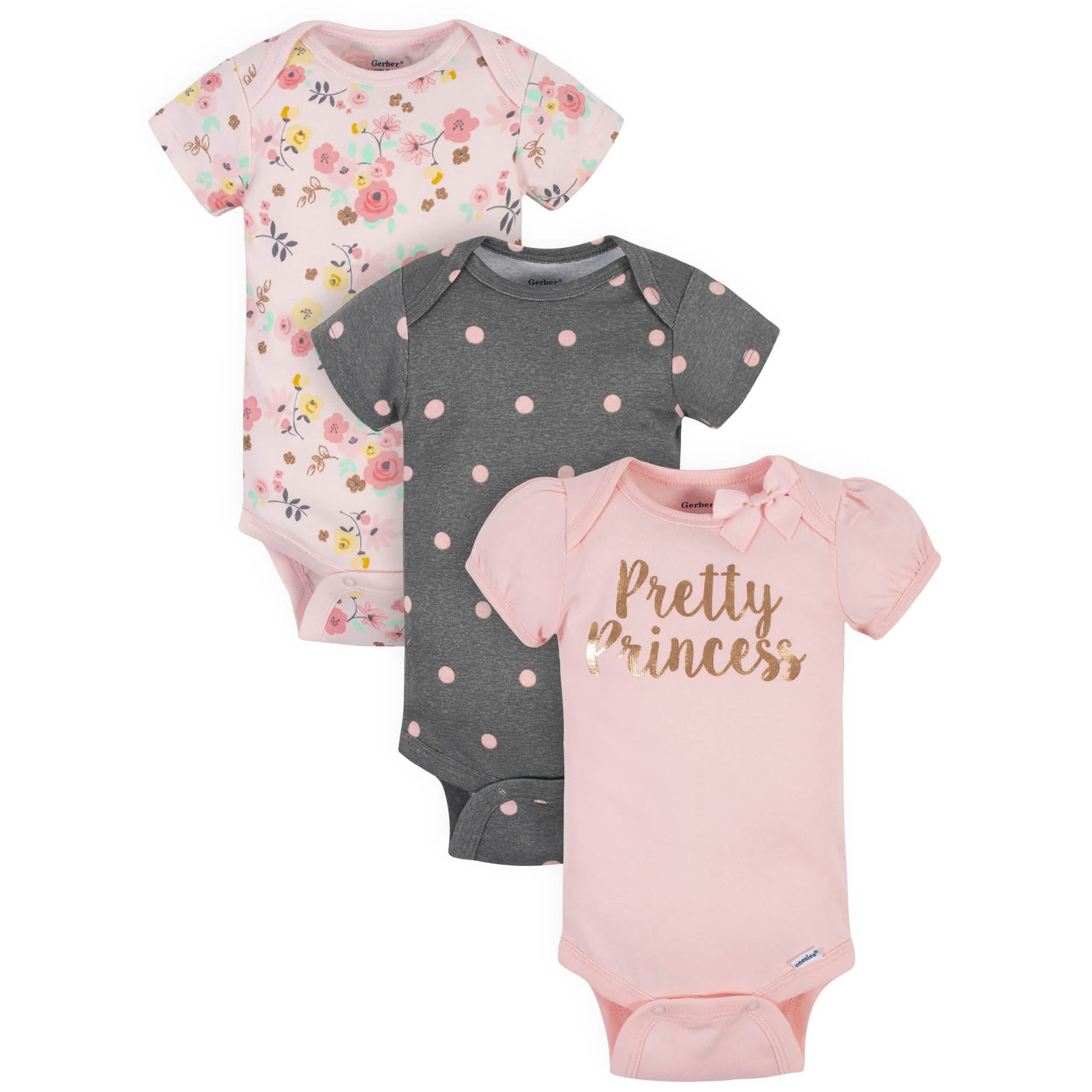 25-Piece Baby Girls Love You Onesies® Bodysuit, Sleep 'N Play, Take-Me-Home Set, Bib, Burp Cloth, Socks, Caps and Mittens Set - Image 2