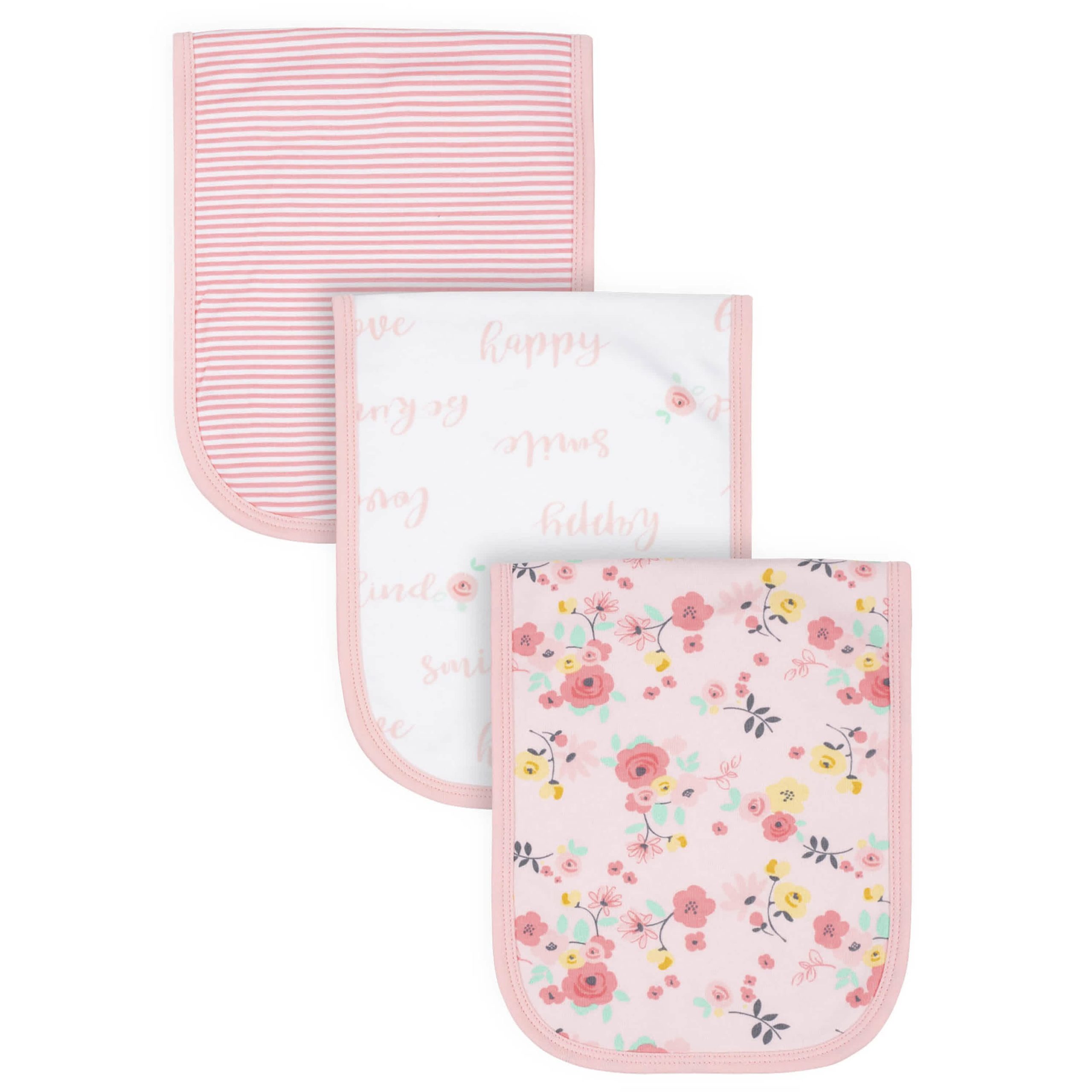 25-Piece Baby Girls Love You Onesies® Bodysuit, Sleep 'N Play, Take-Me-Home Set, Bib, Burp Cloth, Socks, Caps and Mittens Set - Image 5
