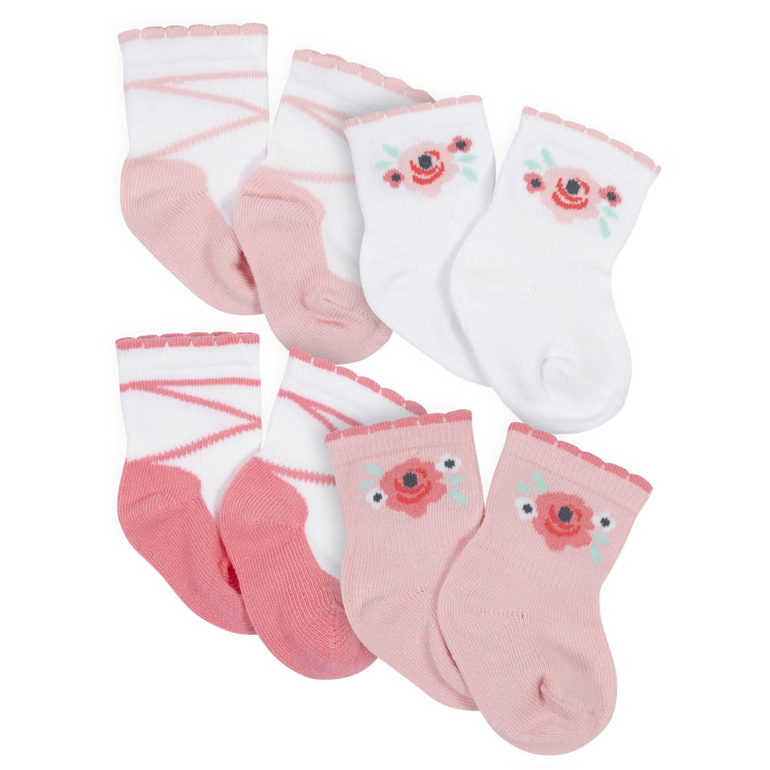 25-Piece Baby Girls Love You Onesies® Bodysuit, Sleep 'N Play, Take-Me-Home Set, Bib, Burp Cloth, Socks, Caps and Mittens Set - Image 8