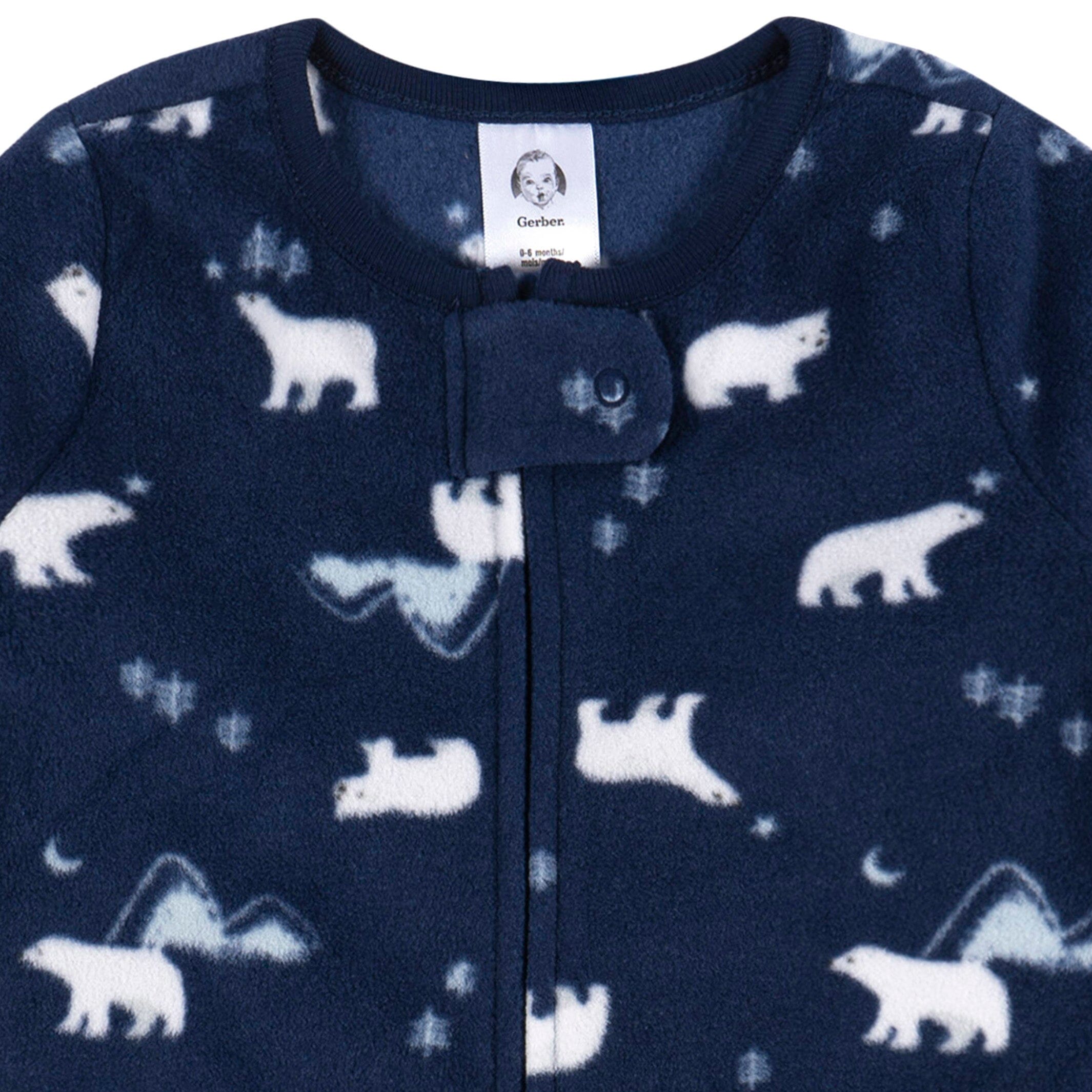 Baby Neutral Polar Bears Wearable Blanket - Image 2