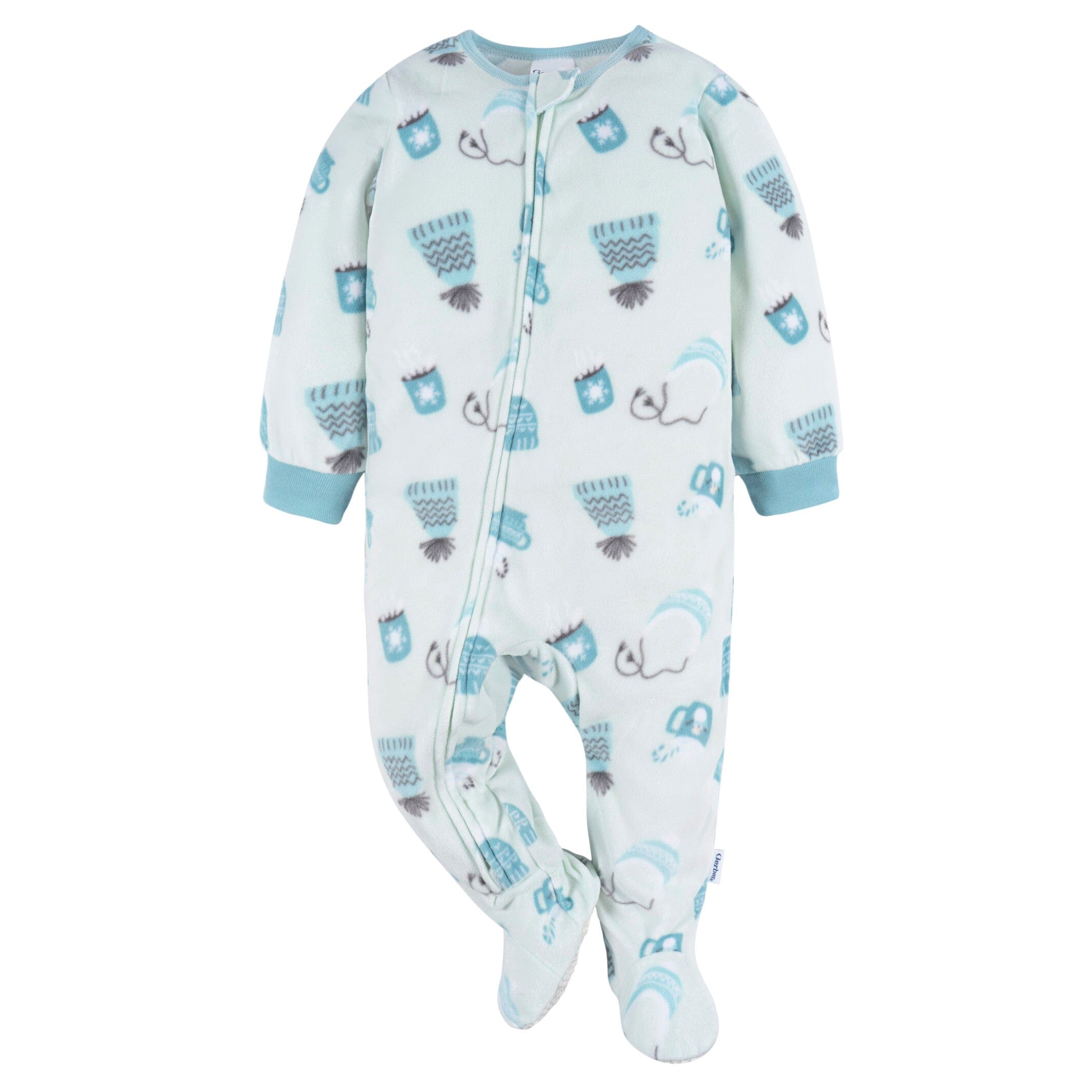 2-Pack Toddler Neutral Blue Winter Items Fleece Pajamas, 5T - Image 4