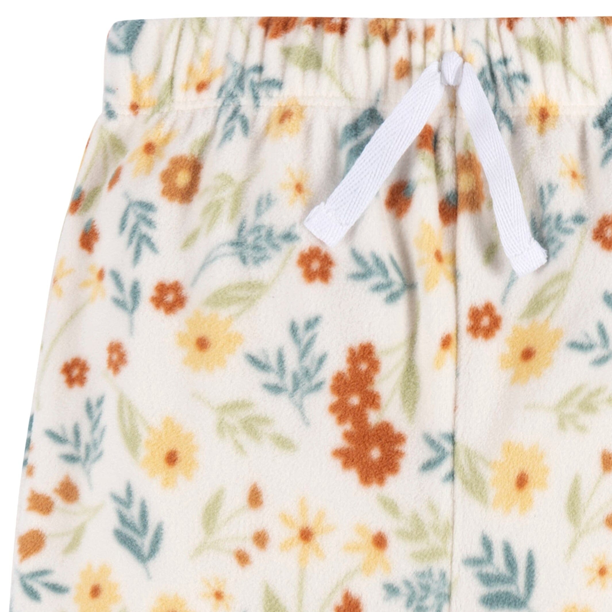 2-Piece Infant & Toddler Girls Ivory Floral Fleece Pajamas - Image 7