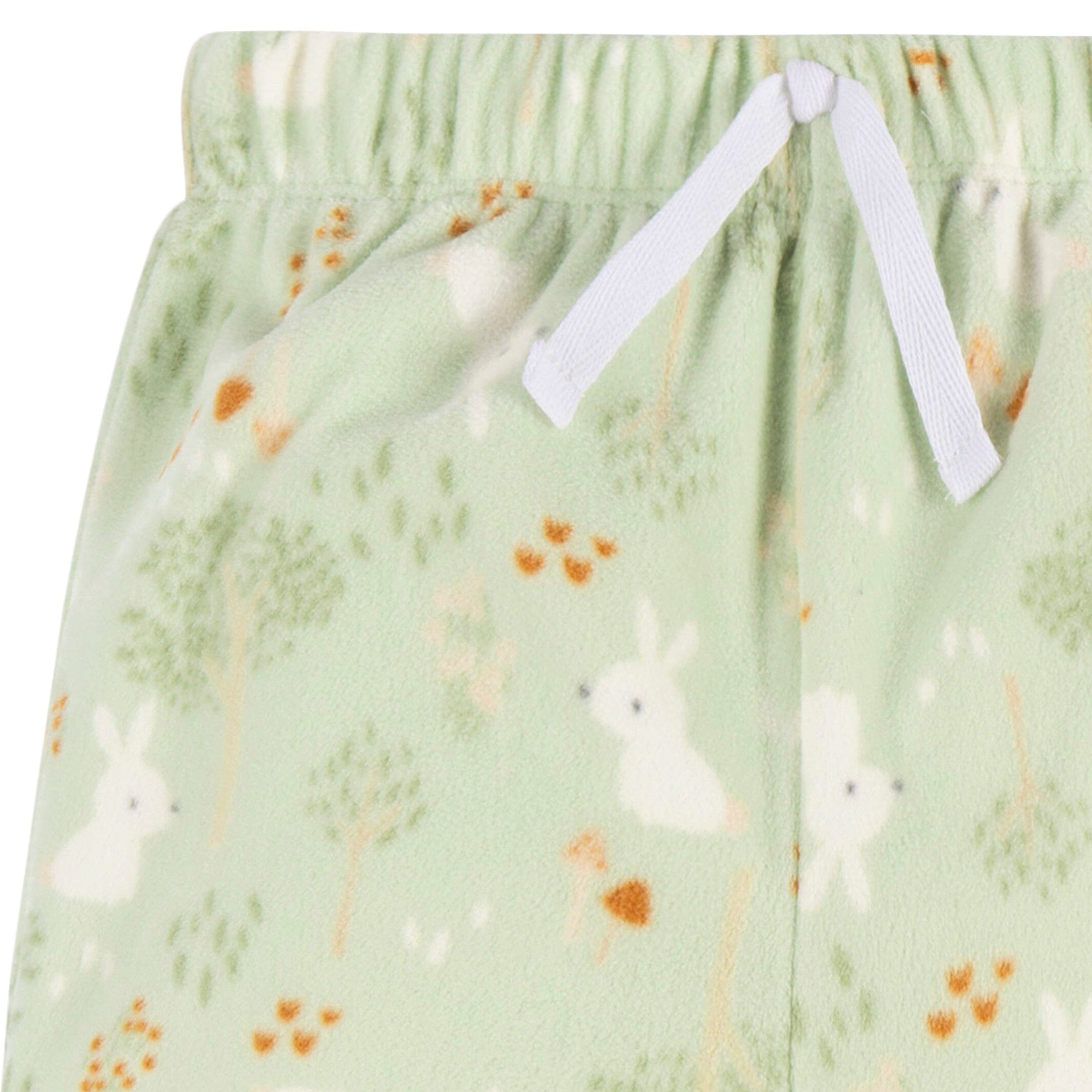 2-Piece Infant & Toddler Girls Green Forrest Fleece Pajamas - Image 5