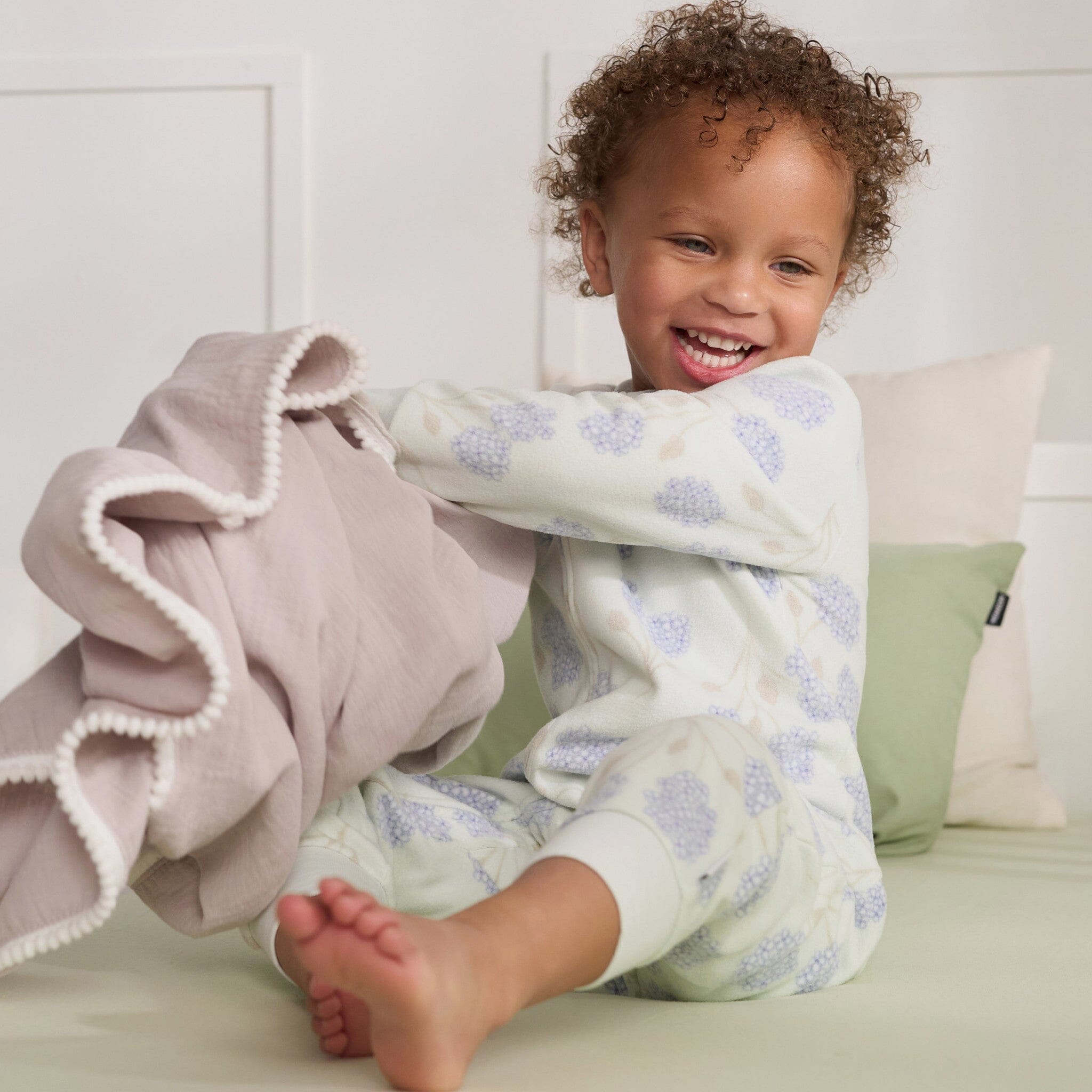 3-Pack Infant & Toddler Neutral Cactus Footless Fleece Pajamas - Image 4