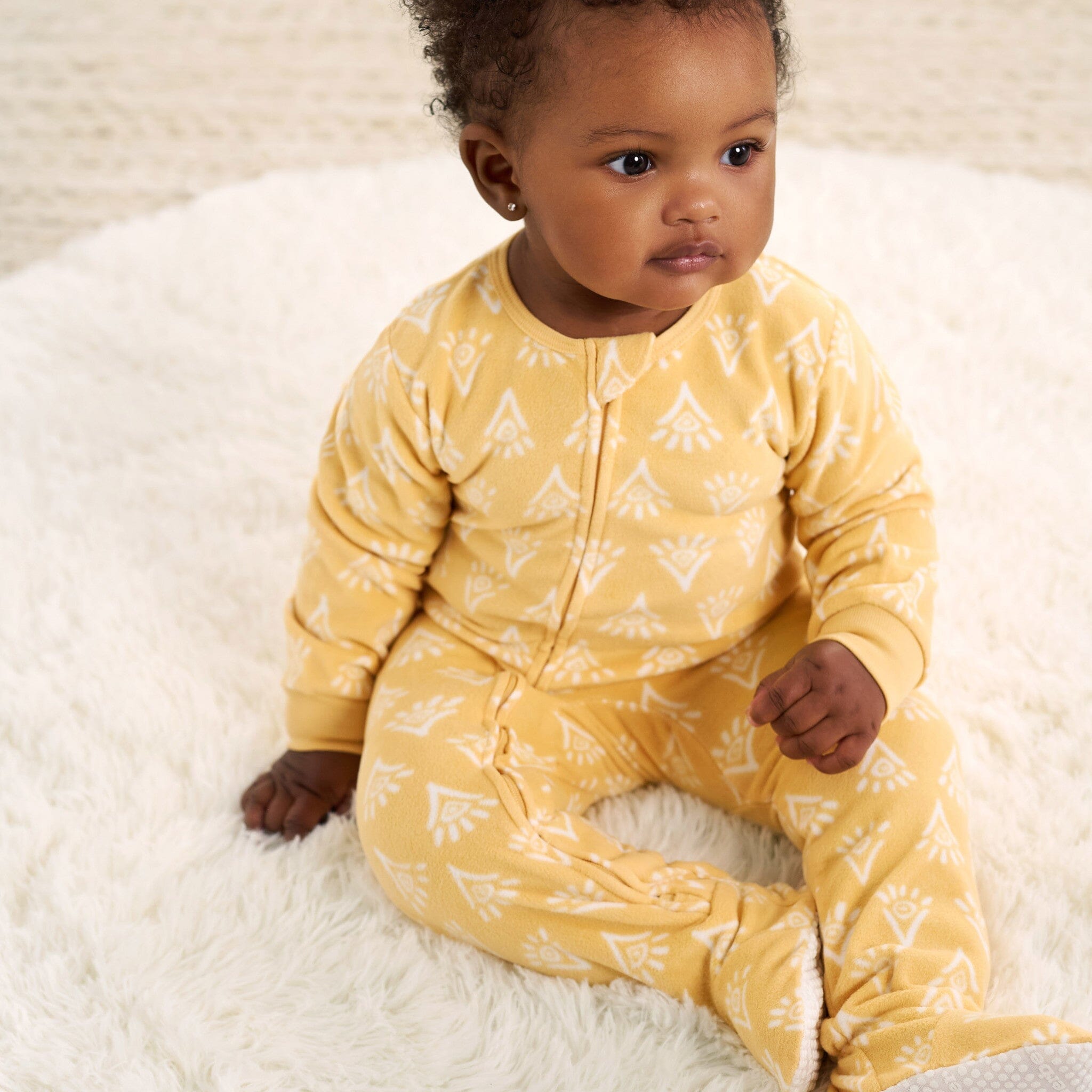 2-Pack Baby & Toddler Neutral Safari Fleece Pajamas - Image 2