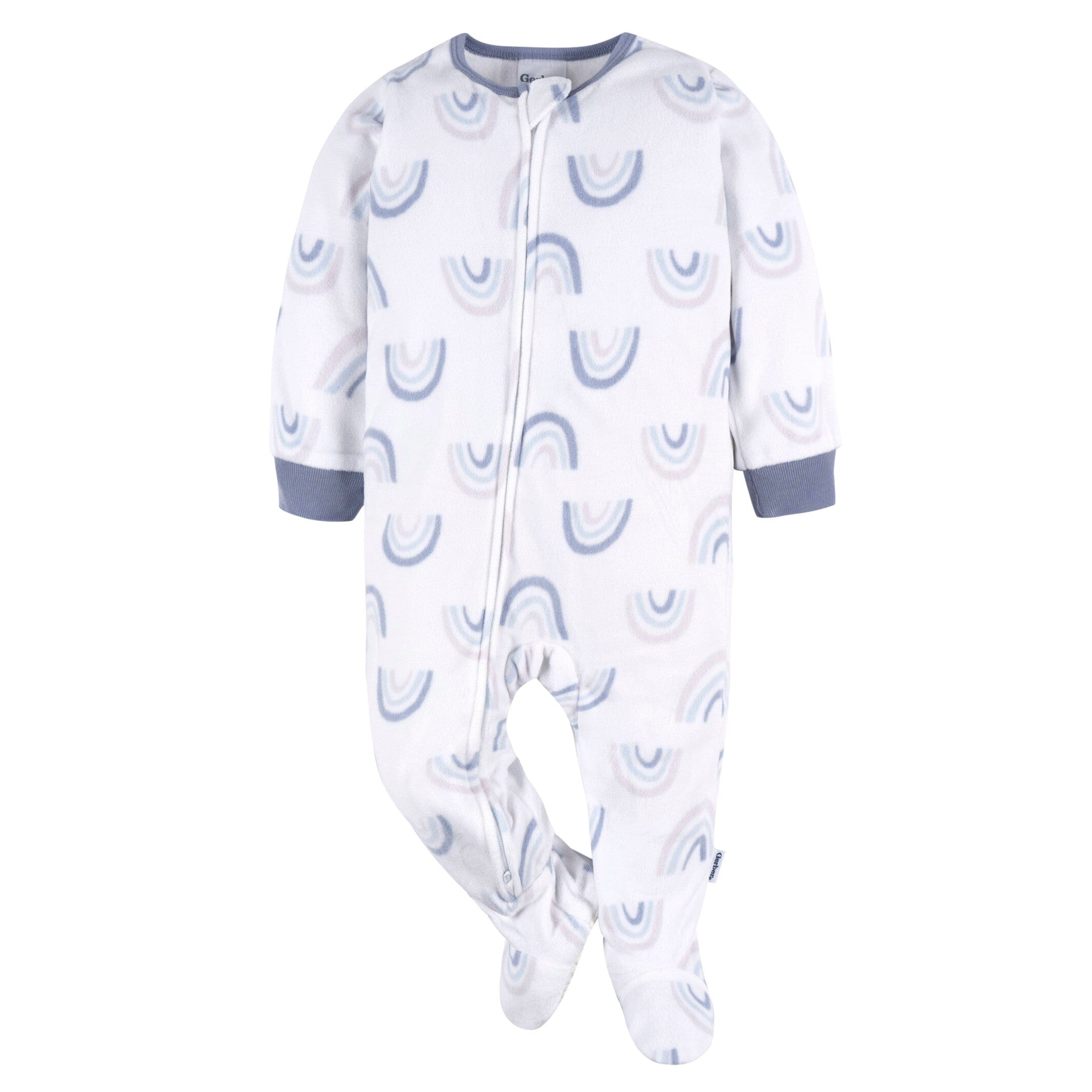 2-Pack Baby & Toddler Girls Purple Rainbows Fleece Pajamas - Image 6