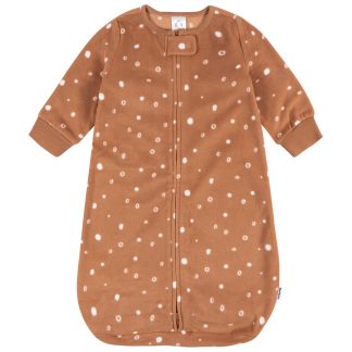 Baby Neutral Brown Dots Wearable Blanket