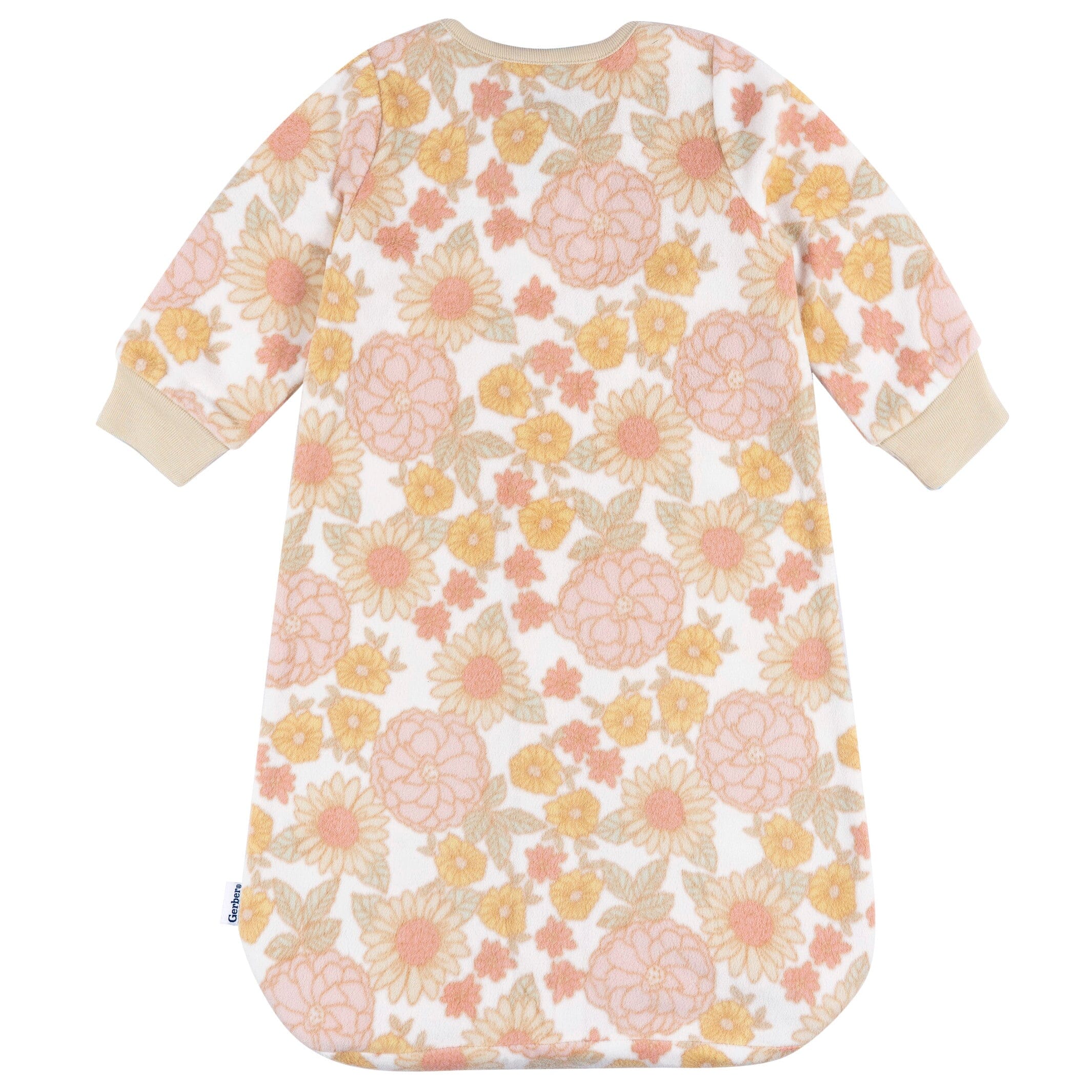 Baby Girls Pink Floral Wearable Blanket - Image 4