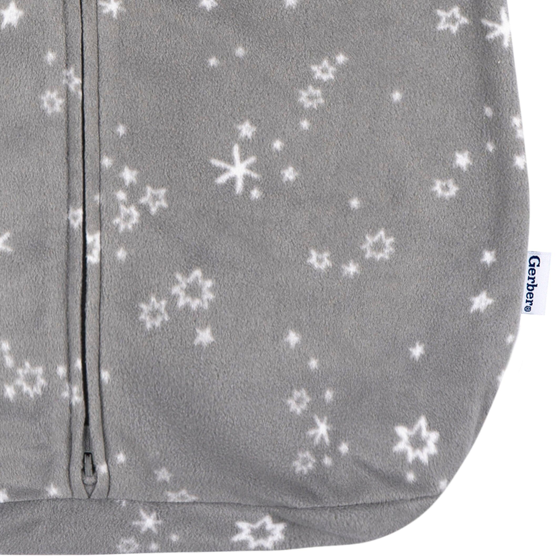 Baby Neutral Grey Stars Wearable Blanket - Image 3