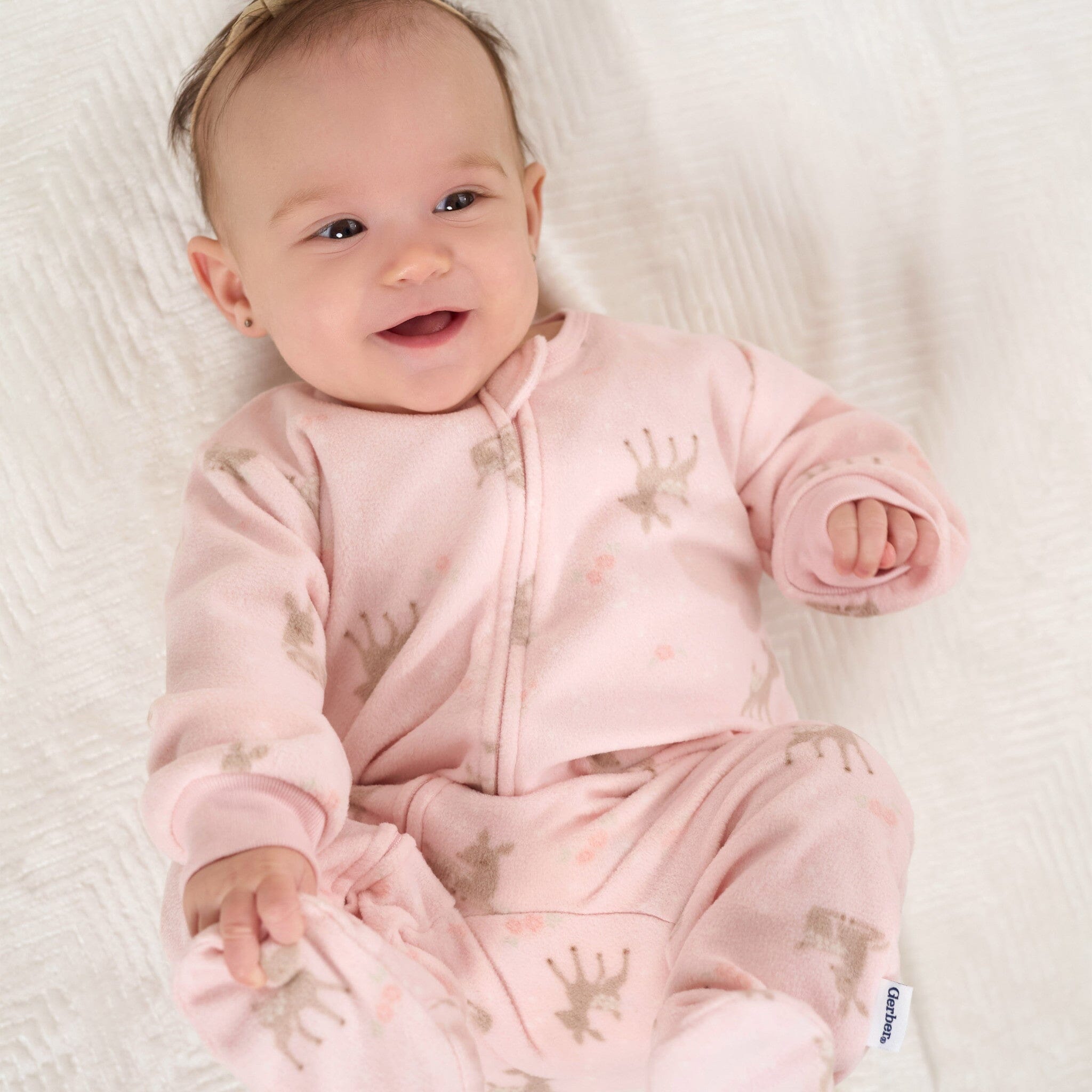 2-Pack Baby & Toddler Girls Pink Deer Fleece Pajamas - Image 2