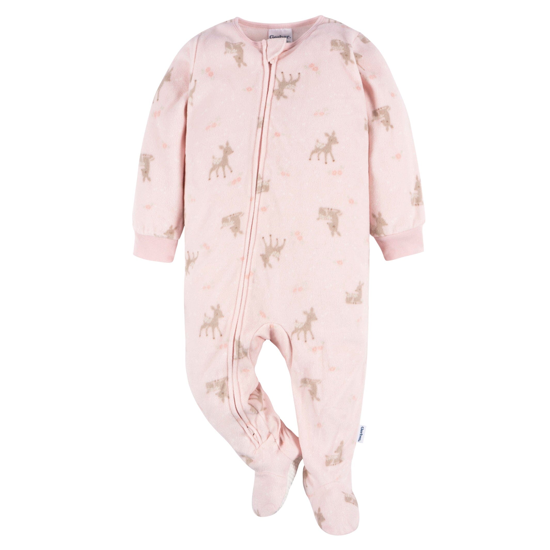 2-Pack Baby & Toddler Girls Pink Deer Fleece Pajamas - Image 6