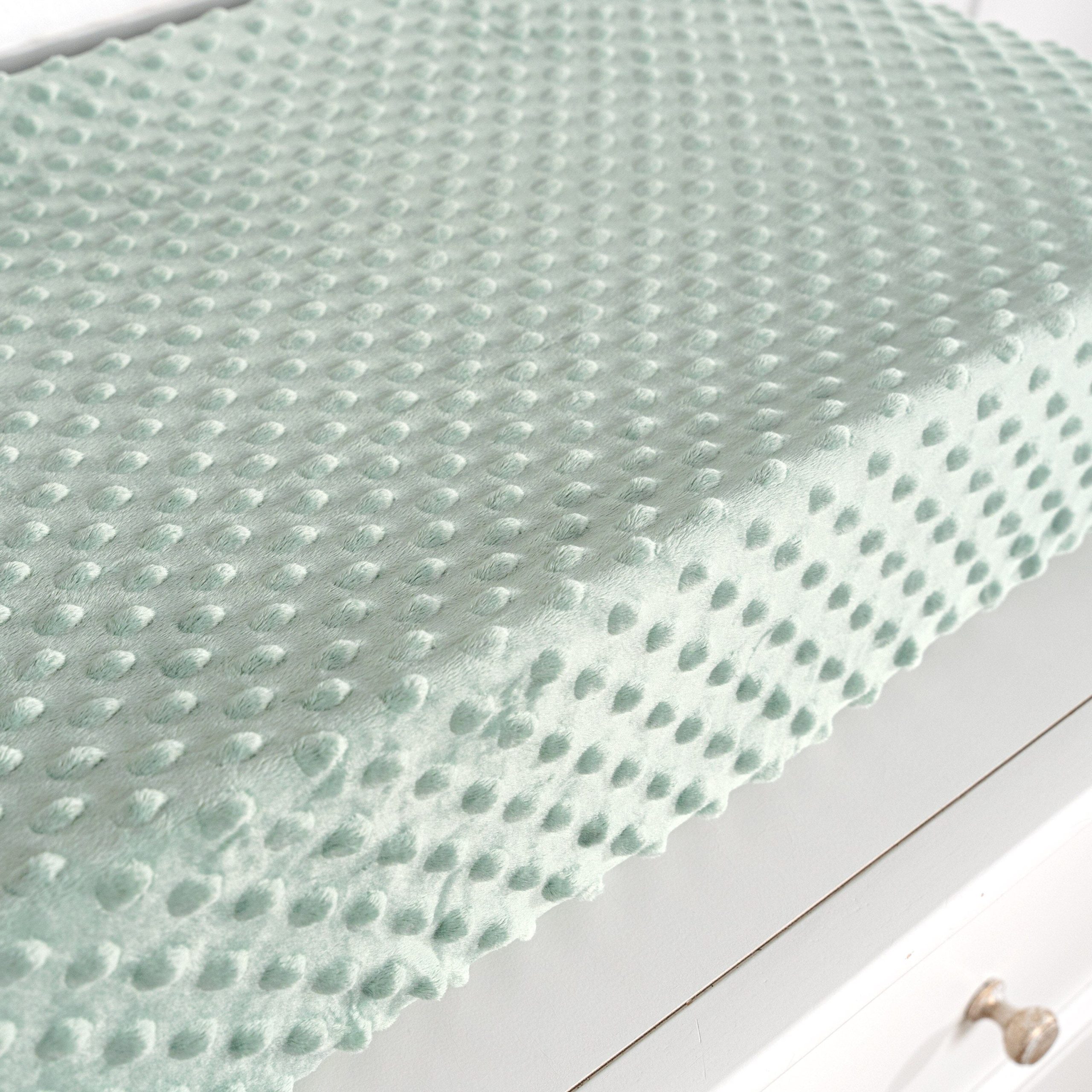Baby Boys Green Dotted Changing Pad Cover - Image 4