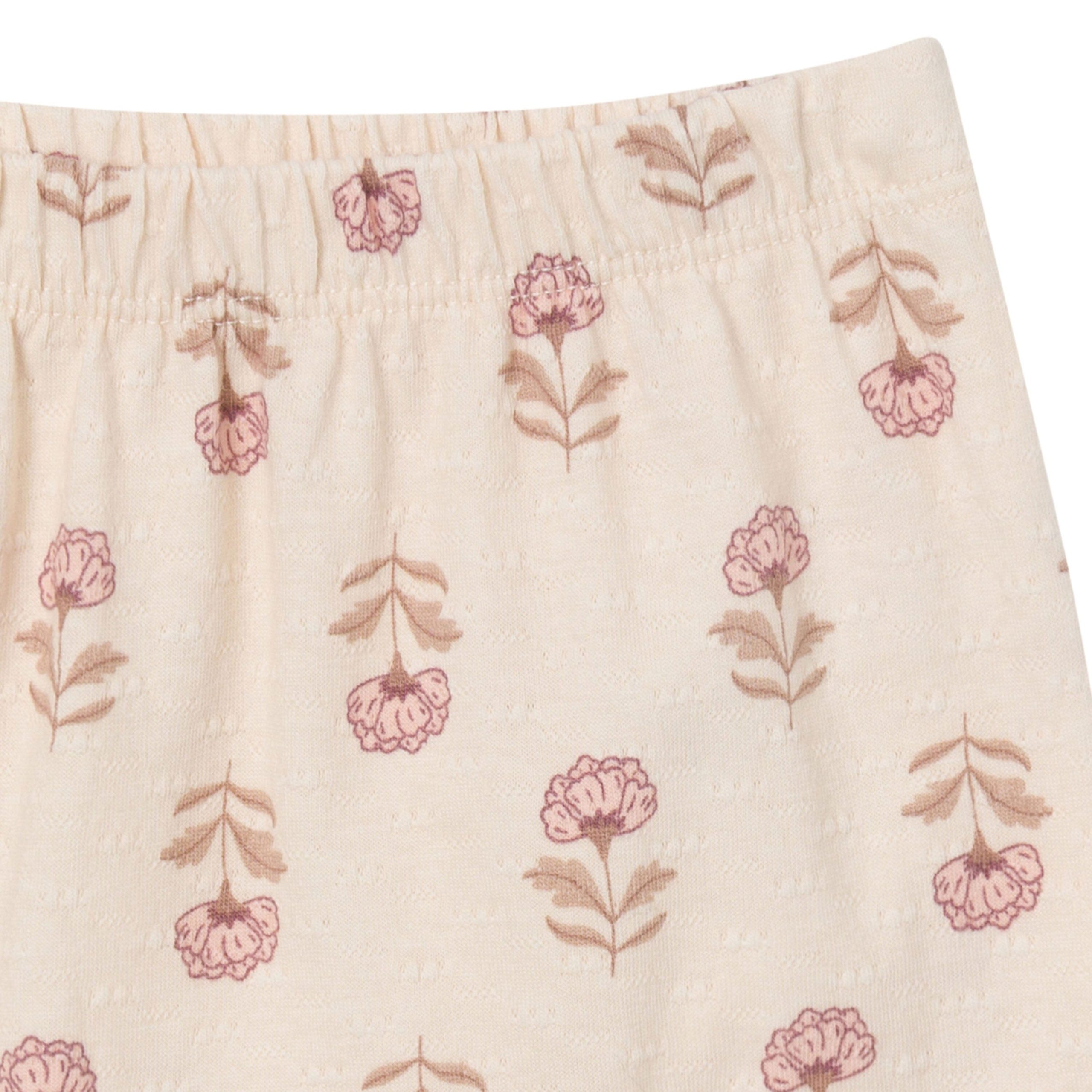 2-Piece Baby Girls Oatmeal Rose Crochet Top & Pant Set - Image 6
