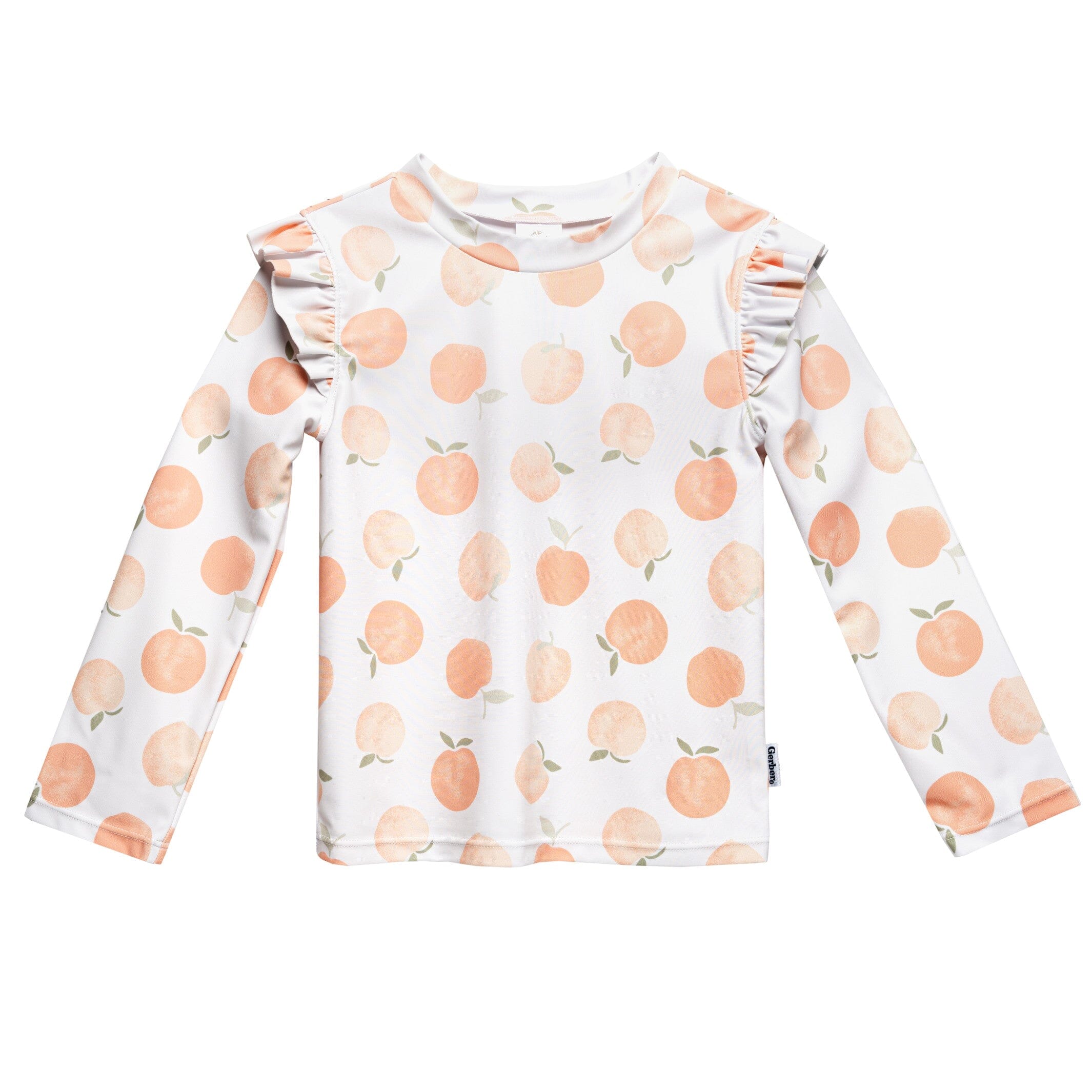 2-Piece Infant and Toddler Girls UPF 50+ Peaches Rash Guard & Swim Bottoms Set - Image 4
