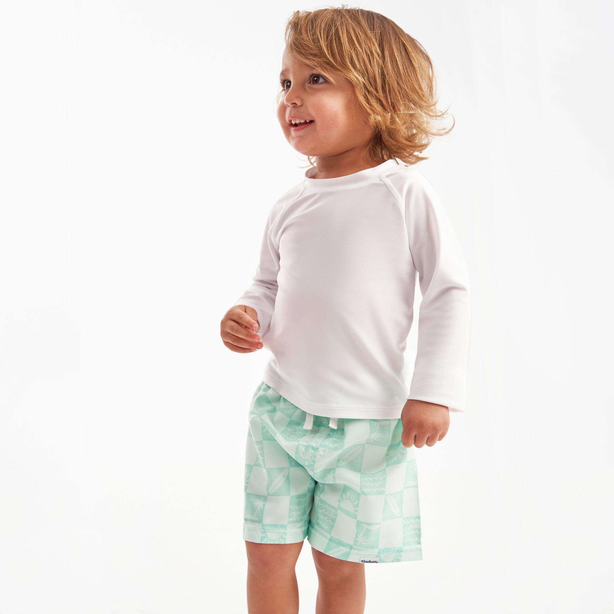 2-Pack Baby & Toddler Boys UPF 50+ Surf Swim Trunks - Image 2