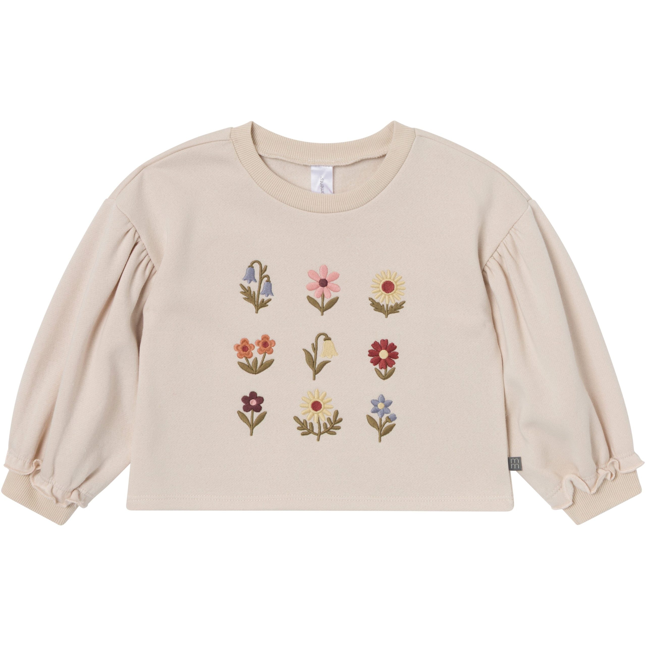 2-Piece Infant & Kid Girls Oatmeal Balloon Sweatshirt Set - Image 2