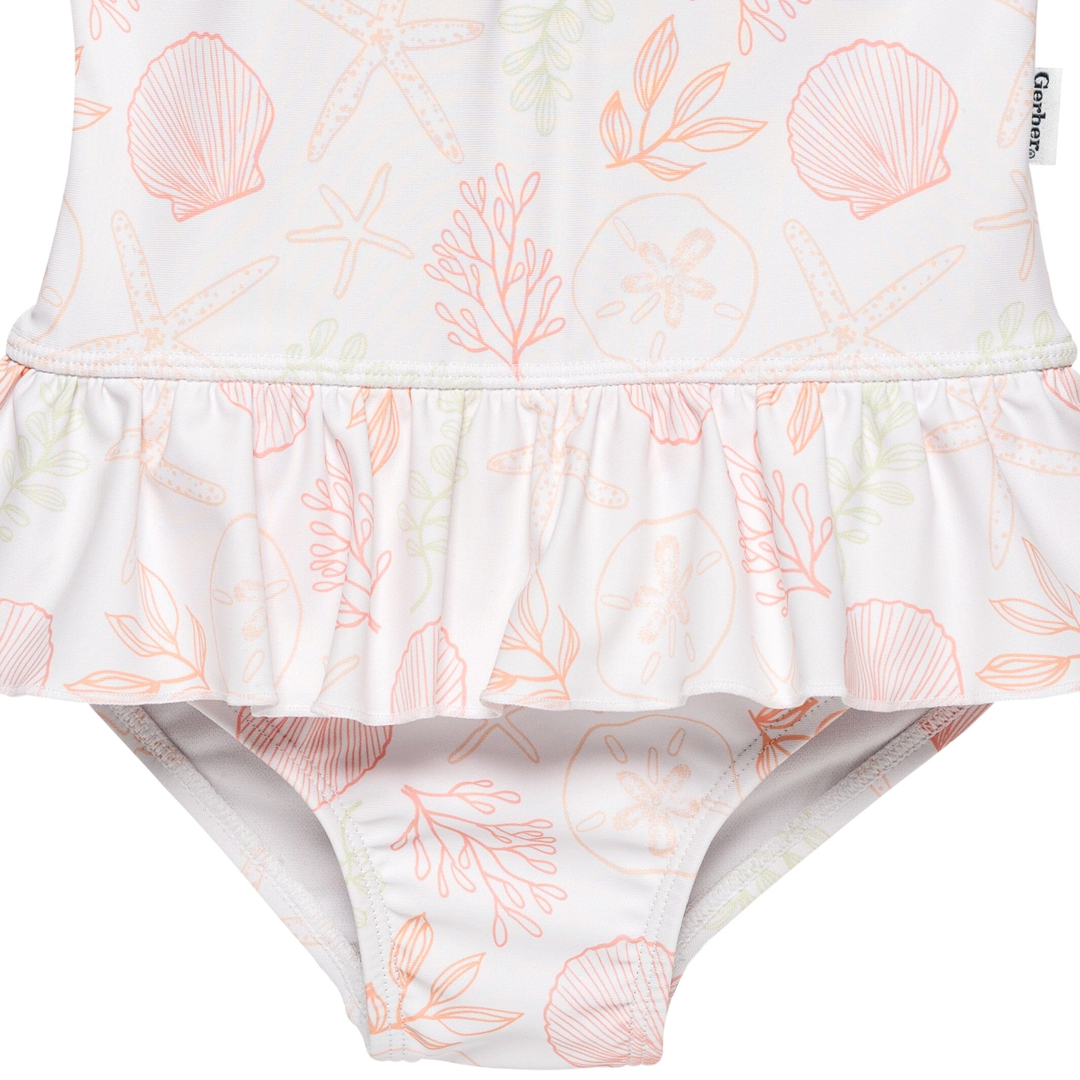 Toddler Girls UPF 50+ Seashells Rash Guard - Image 6