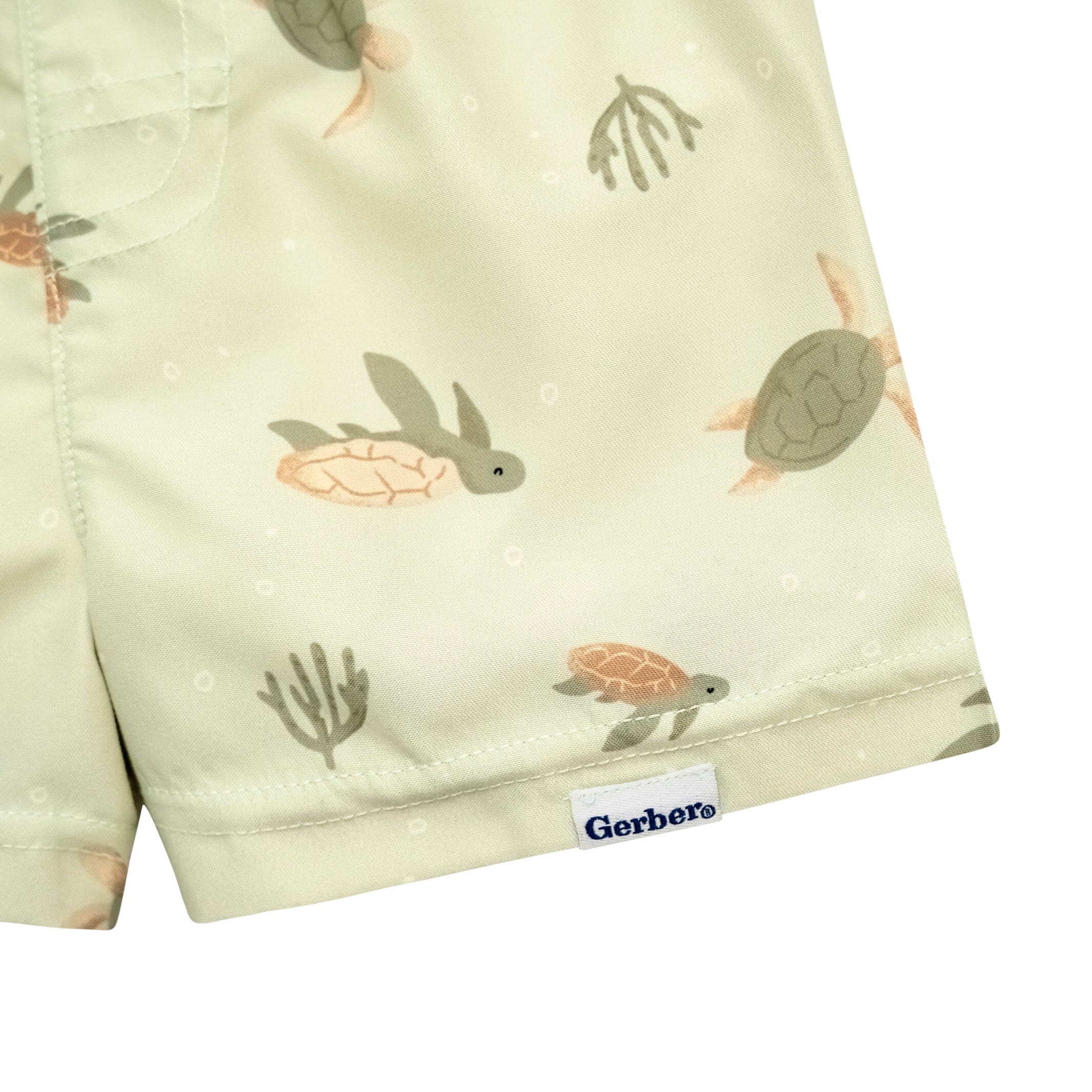 2-Piece Baby & Toddler Boys UPF 50+ Turtles Rash Guard & Swim Trunks Set - Image 7