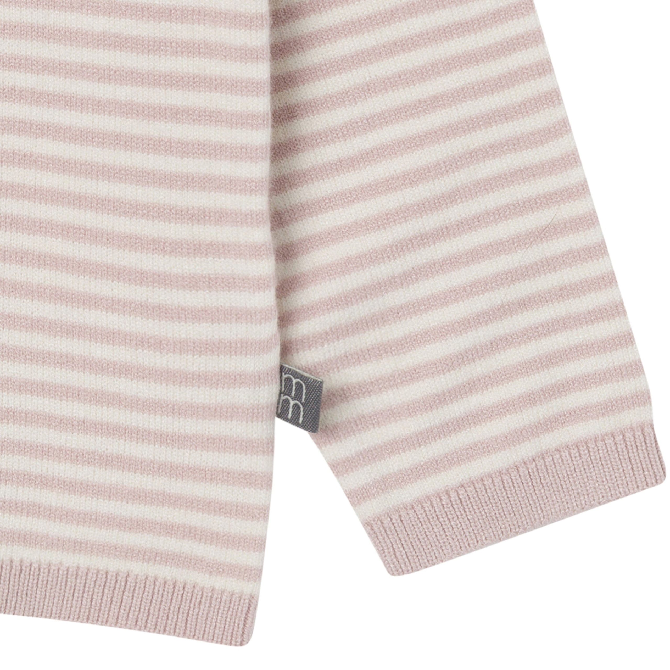 2-Piece Baby Girls Mauve Sweater Flutter Overall Set - Image 4