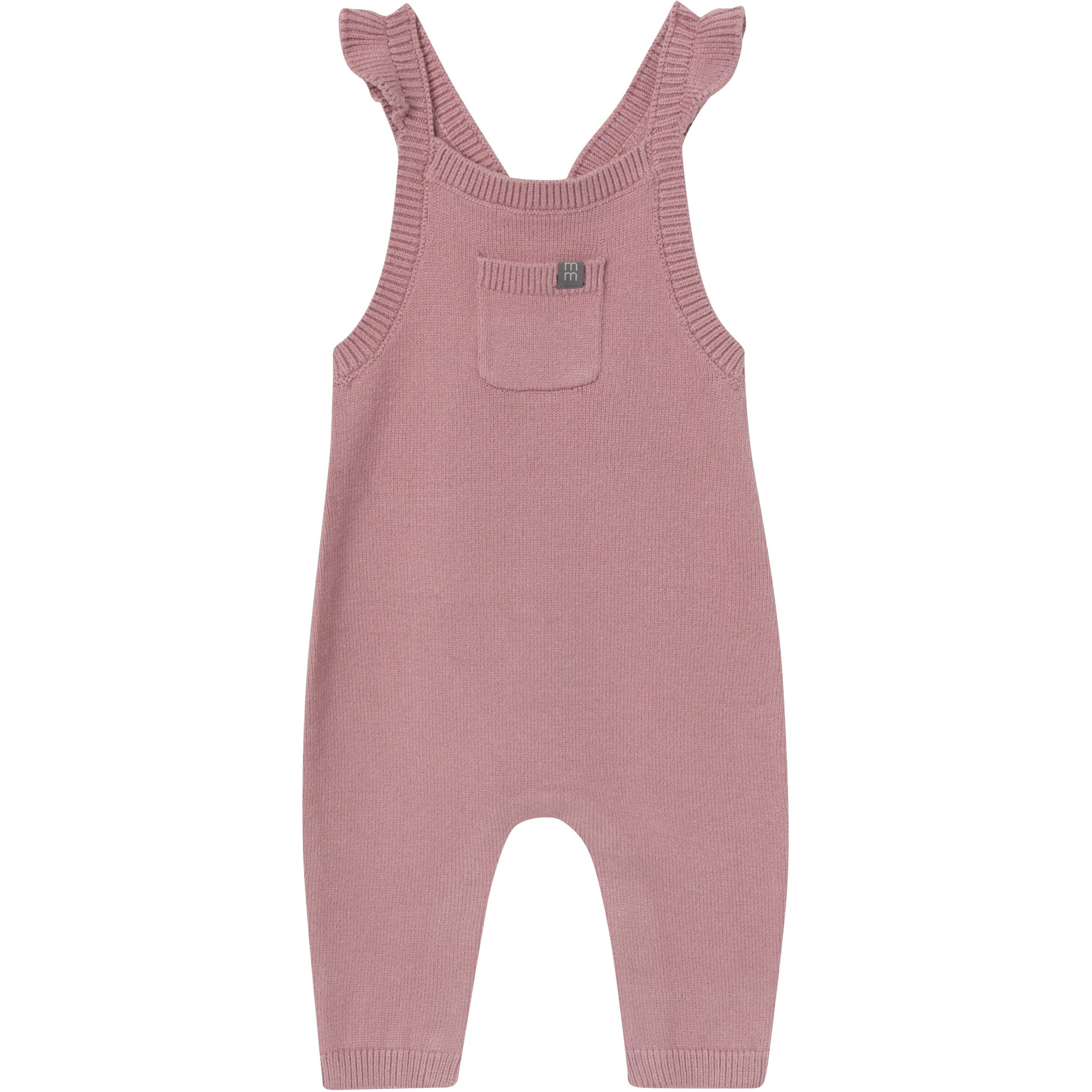 2-Piece Baby Girls Mauve Sweater Flutter Overall Set - Image 5