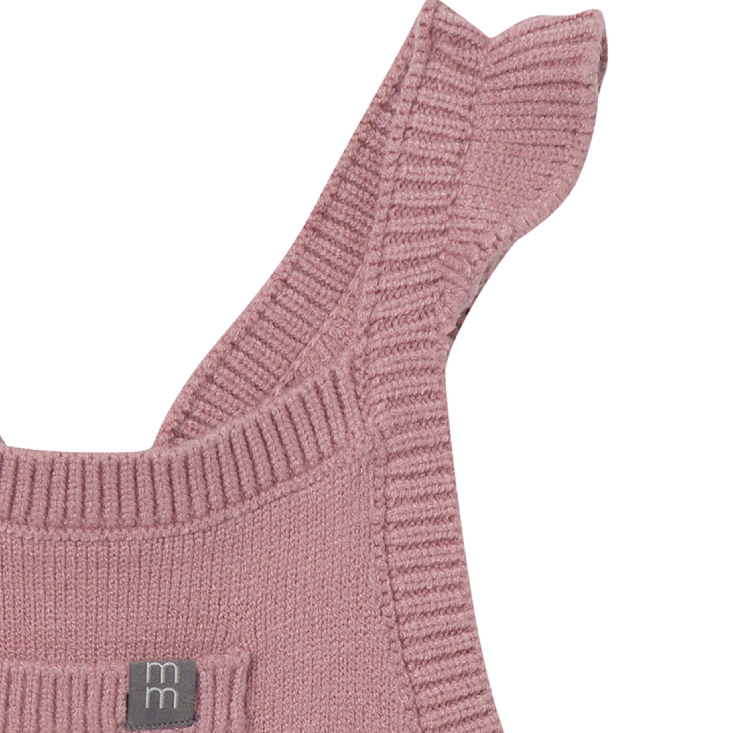 2-Piece Baby Girls Mauve Sweater Flutter Overall Set - Image 7