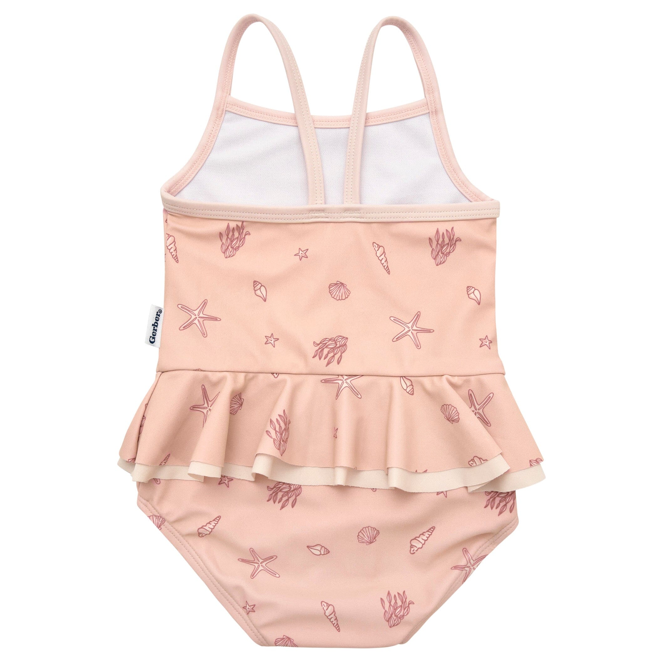 Baby Girls UPF 50+ Seashells One-Piece Swimsuit - Image 3