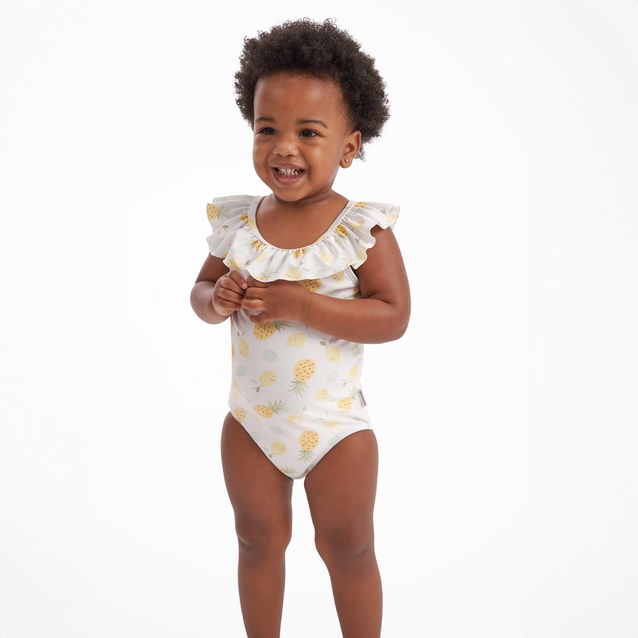 Baby Girls UPF 50+ Pineapples One-Piece Swimsuit - Image 3