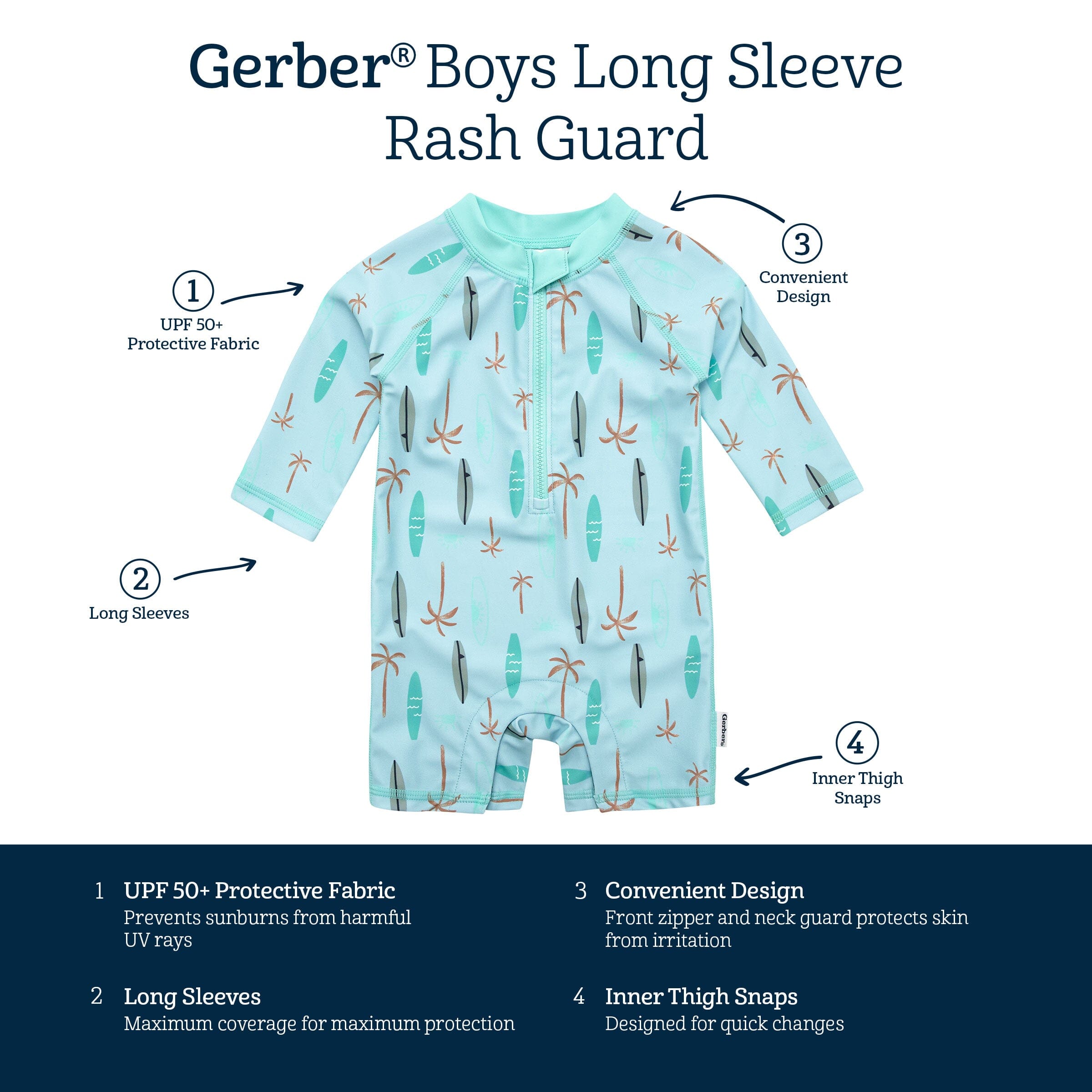 Baby Boys UPF 50+ Surfboard Rash Guard - Image 6
