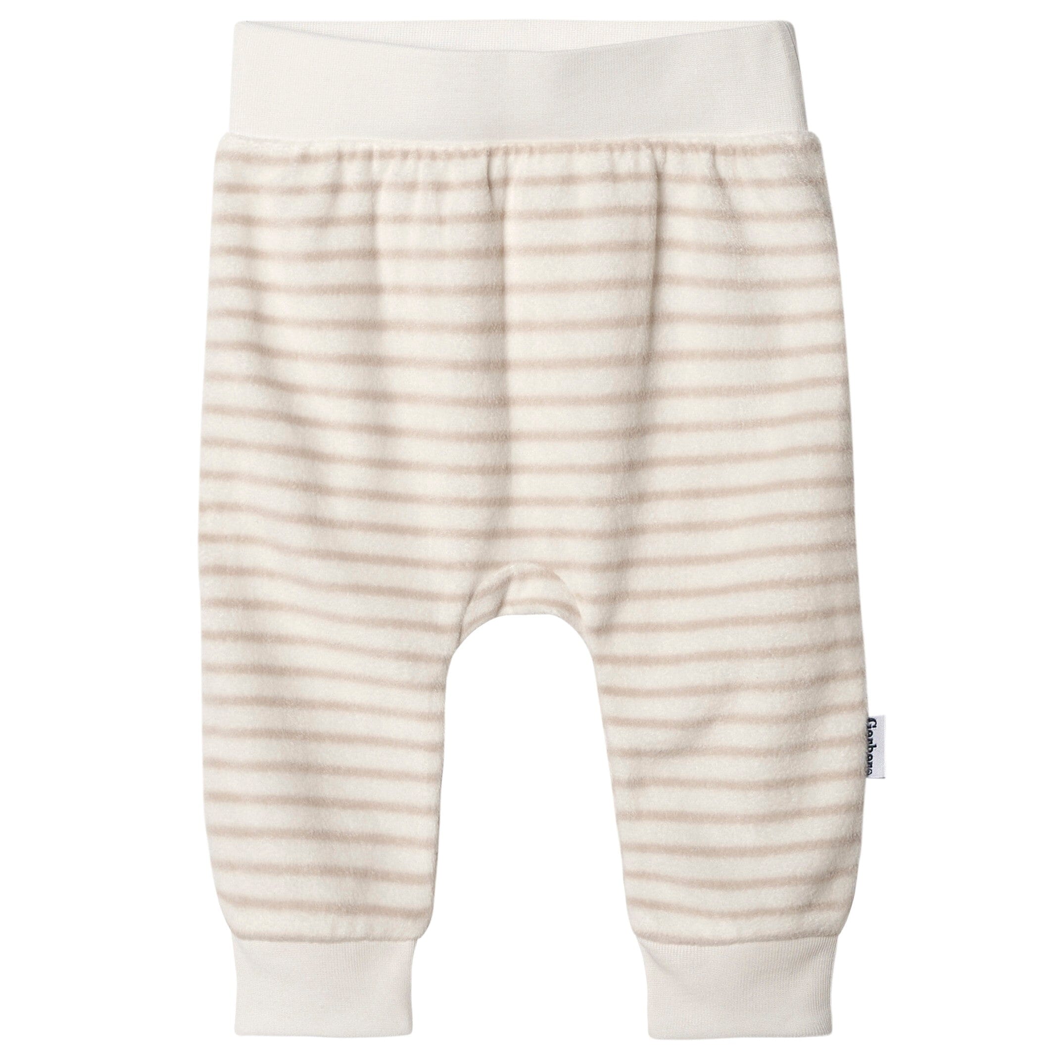 4-Pack Baby Neutral Oatmeal Heather and Stripes Fleece Pants - Image 2