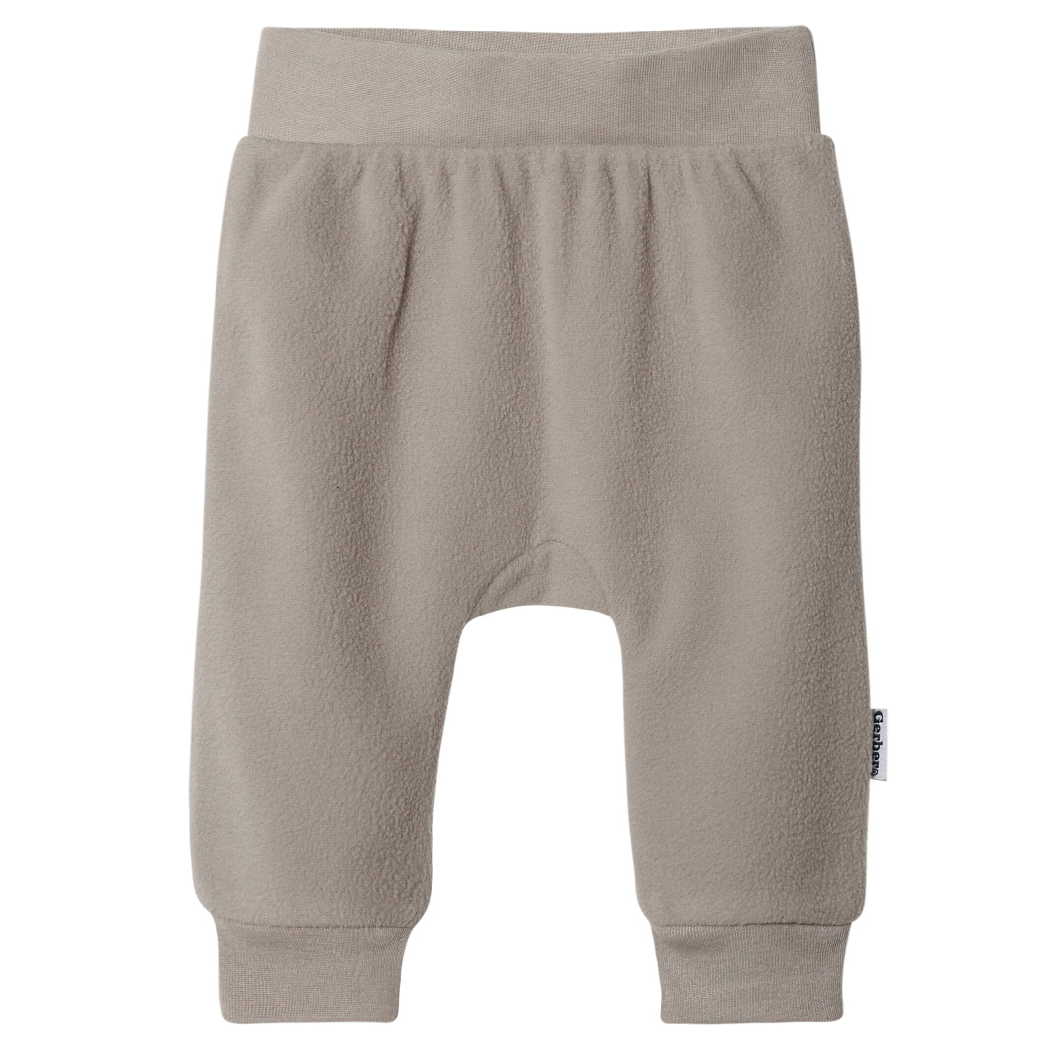 4-Pack Baby Neutral Oatmeal Heather and Stripes Fleece Pants - Image 4