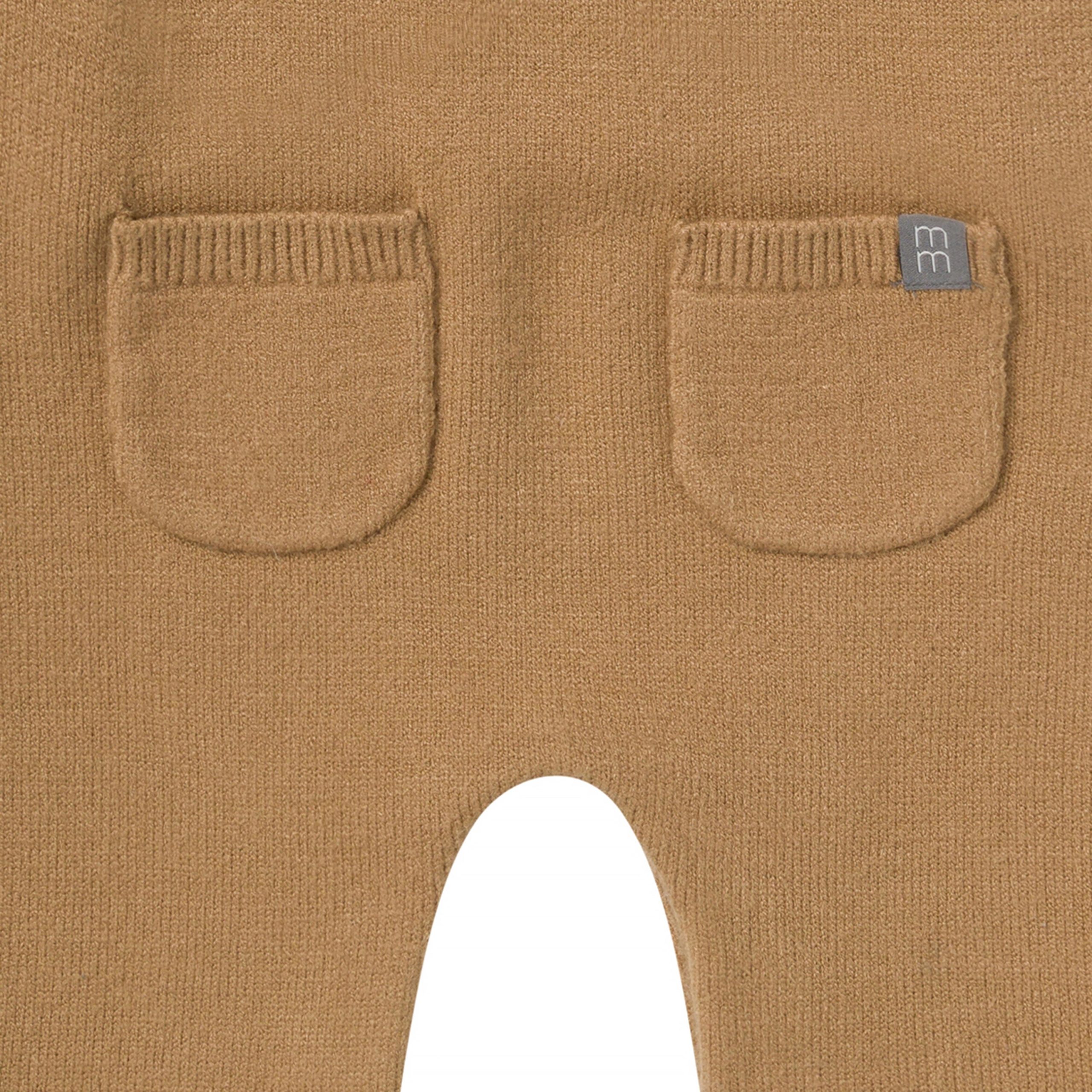 2-Piece Baby Boys Tofu-Camel Stripe Sweater Overall Set - Image 6